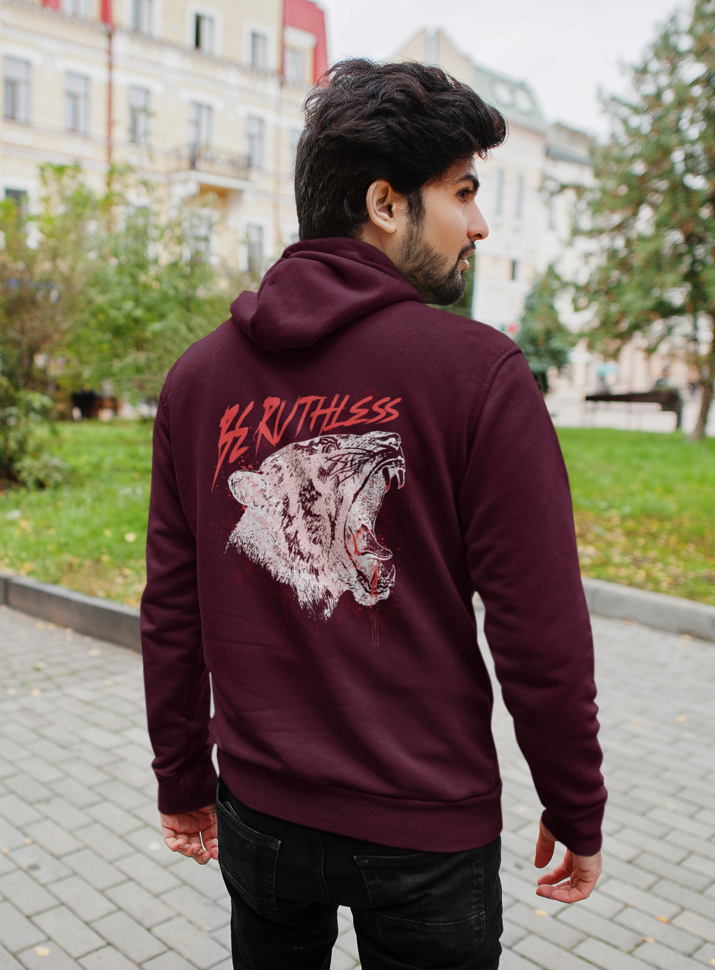 Be Ruthless Tiger Graphic Unisex Hoodie