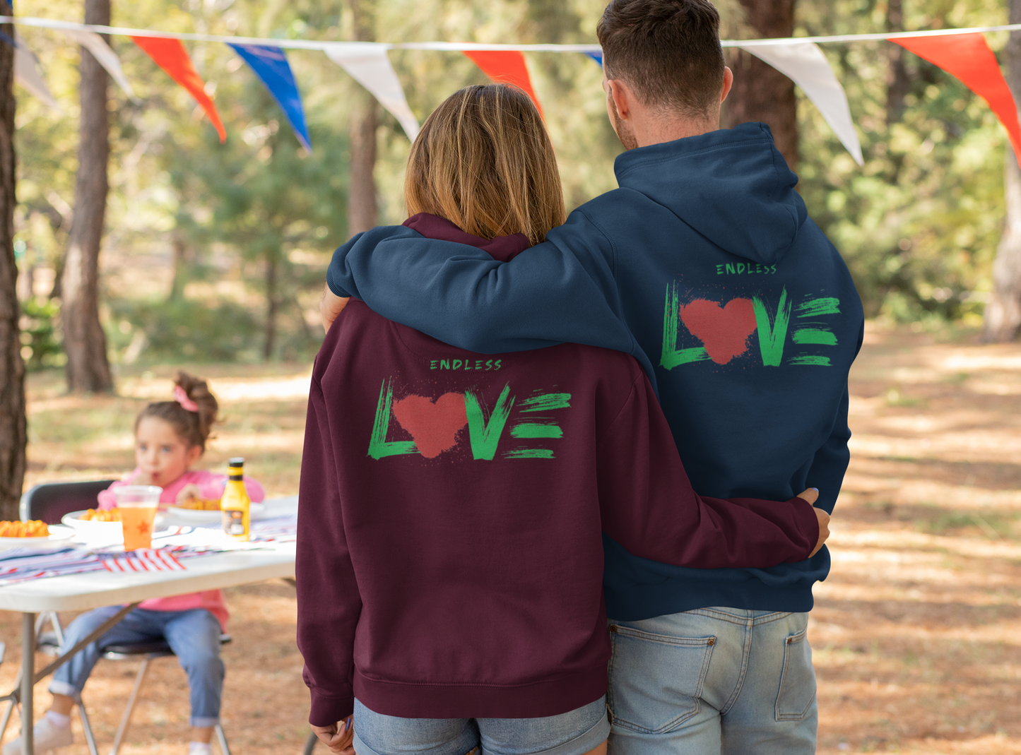 Maroon and Navy Blue Hoodies