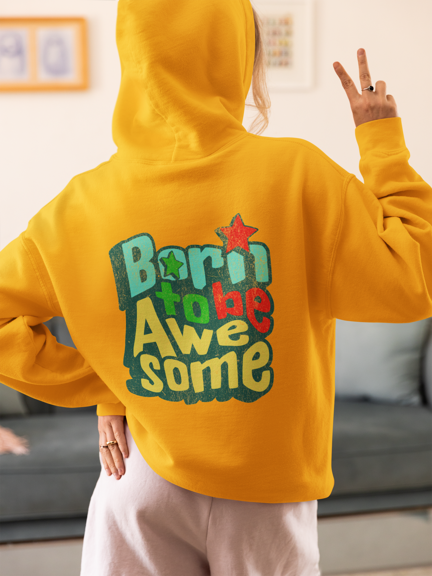 Born to Be Awesome Graphic Unisex Hoodie