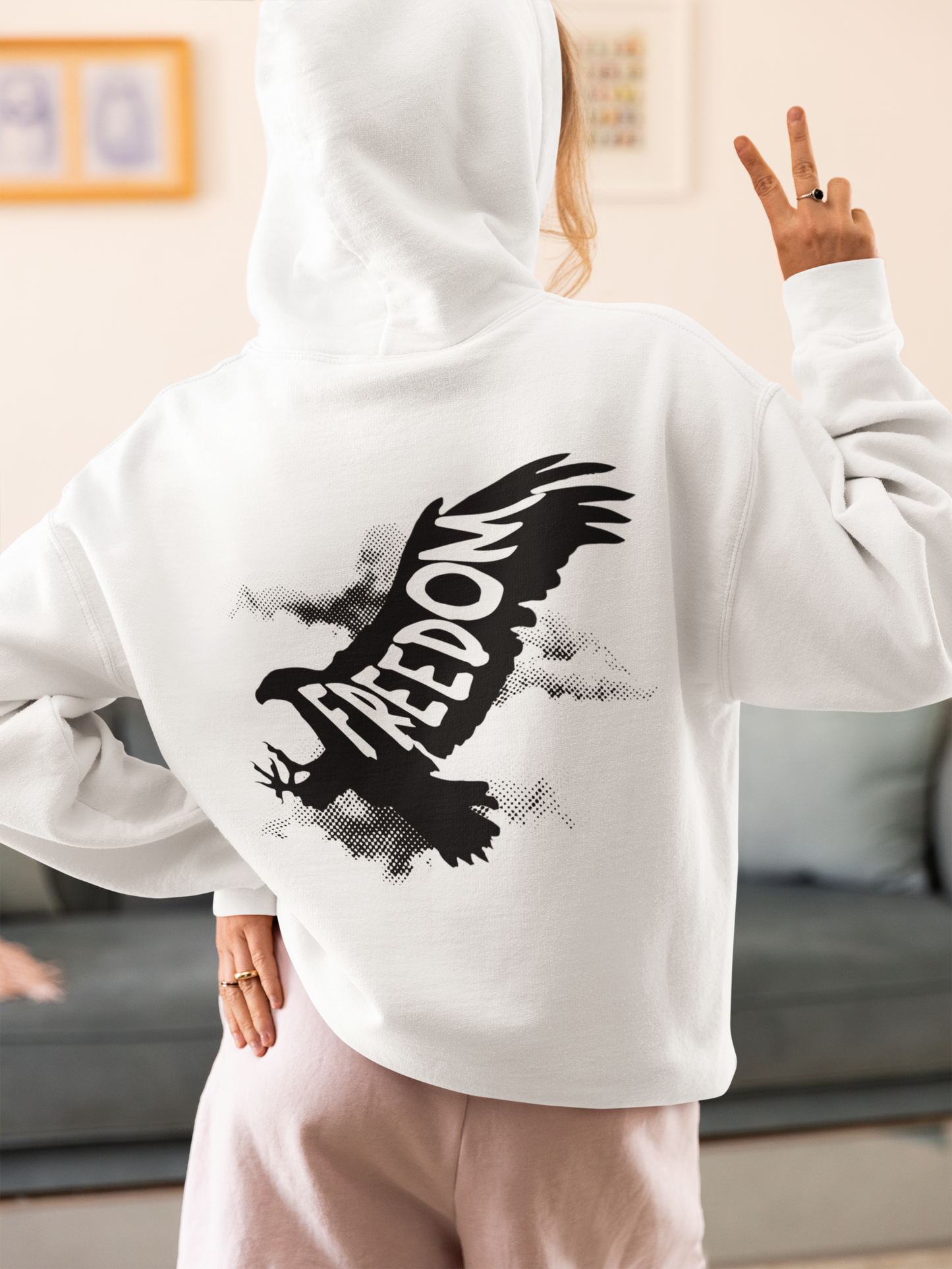 Freedom Eagle Graphic Unisex Hoodie