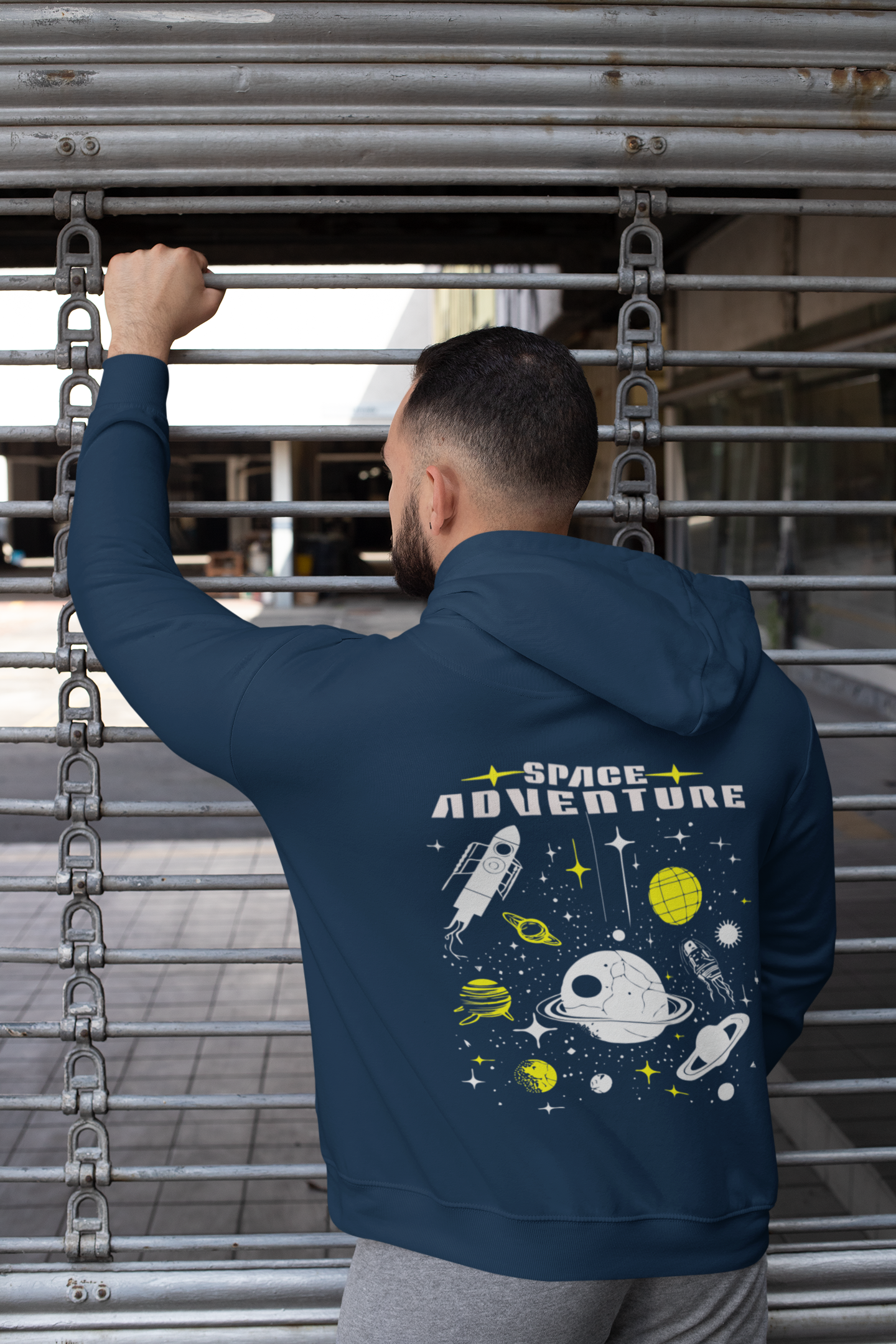 Space Adventure Graphic Unisex Hoodie