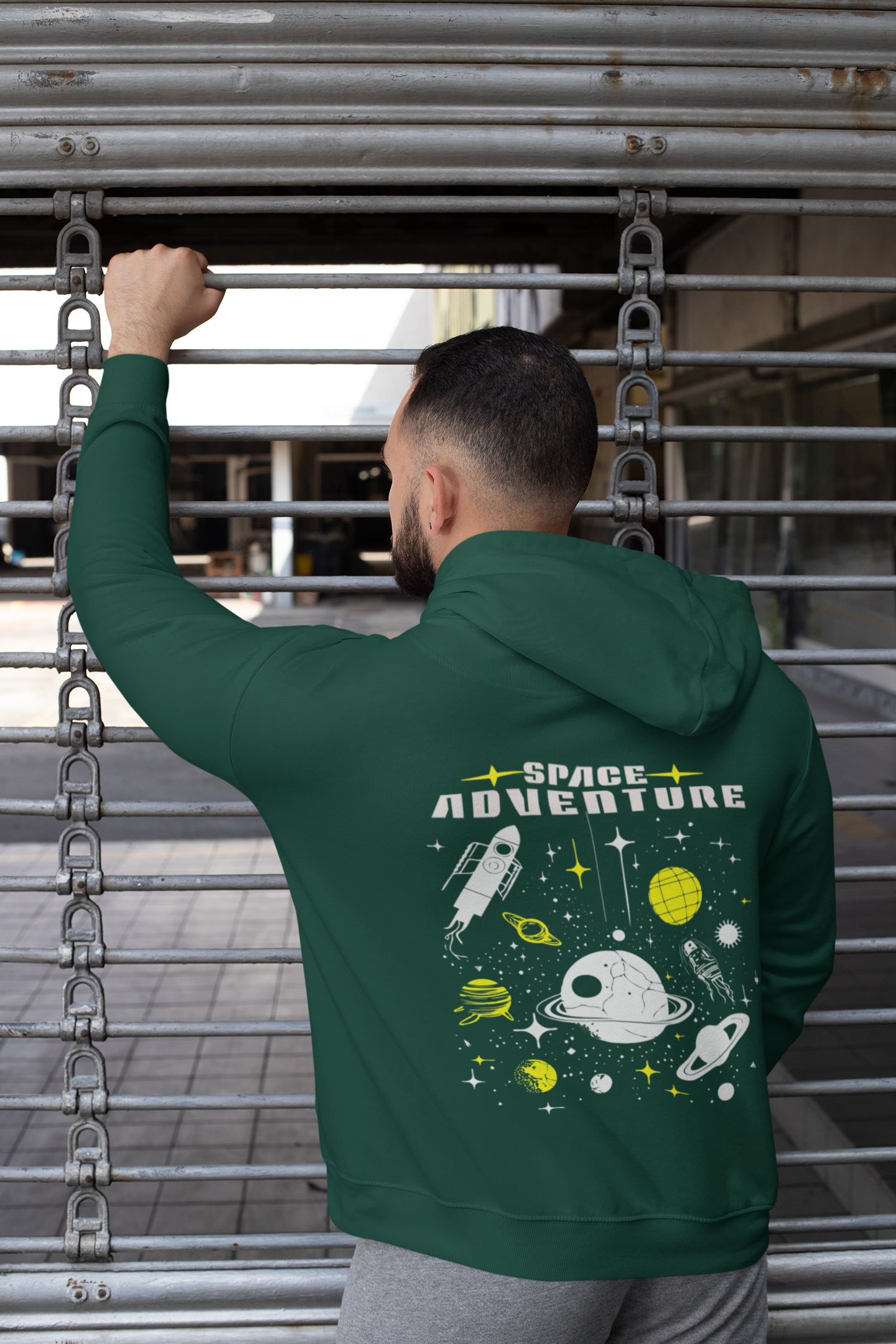 Space Adventure Graphic Unisex Hoodie