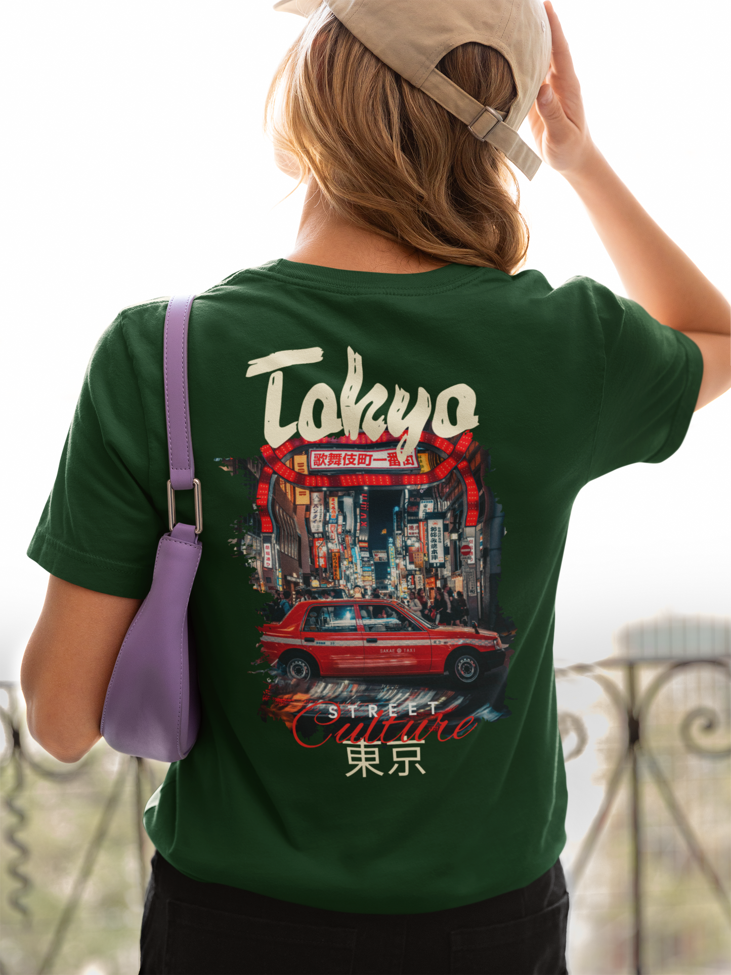 Tokyo Street Style Women’s T-Shirt – Urban Japan Night Scene Graphic