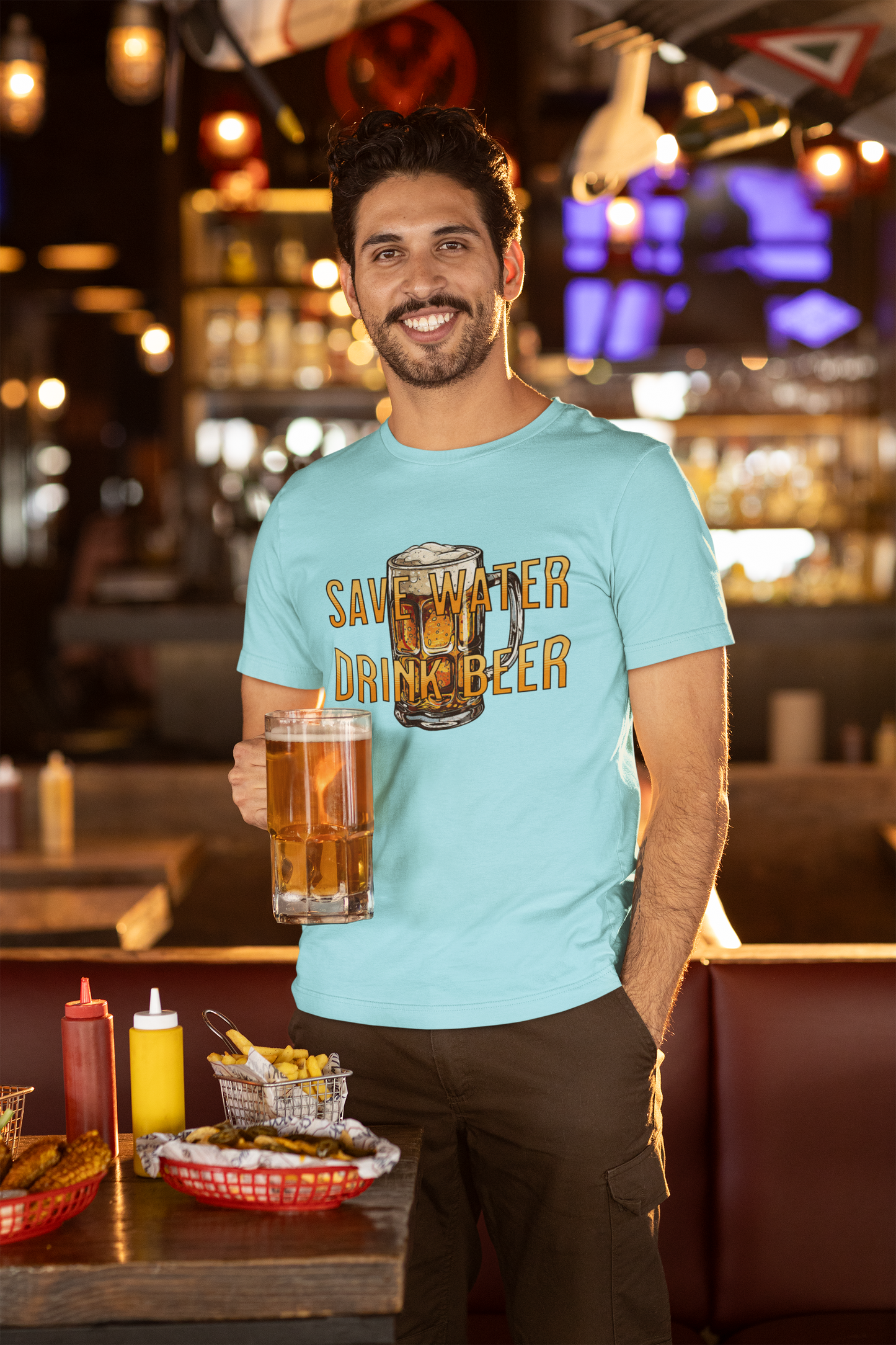 Save Water Drink Beer Funny Men's T-Shirt