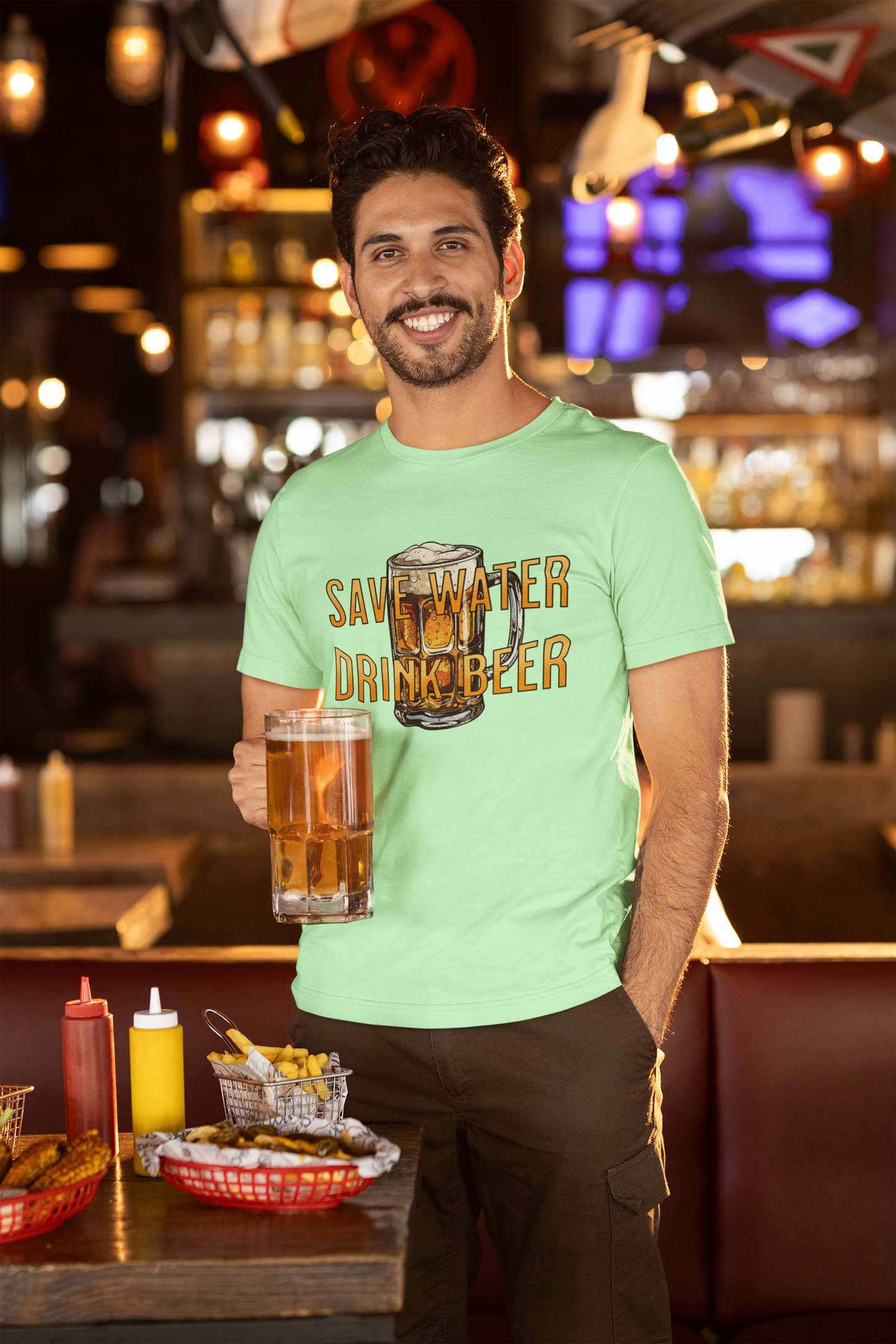 Save Water Drink Beer Funny Men's T-Shirt