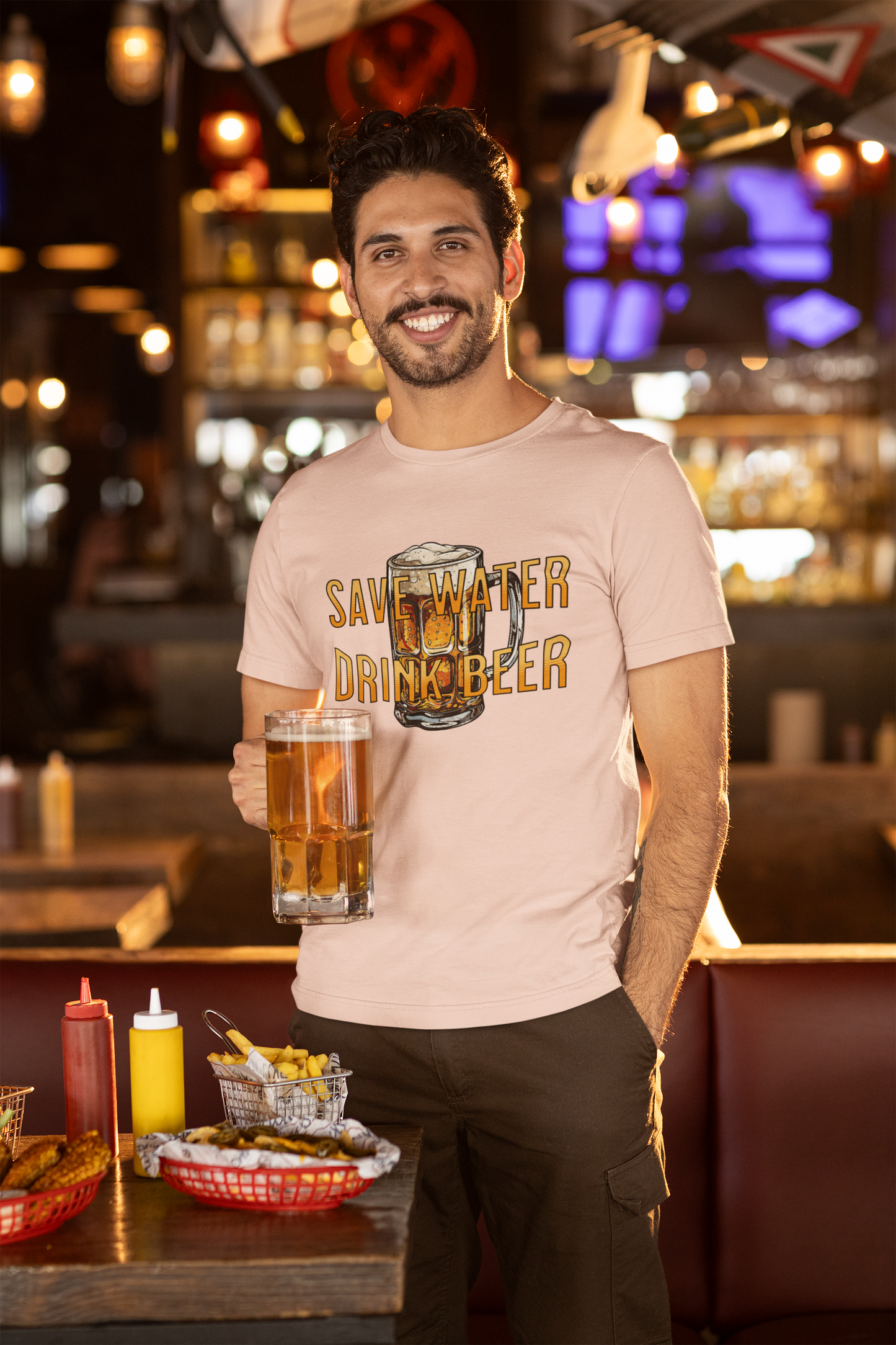 Save Water Drink Beer Funny Men's T-Shirt