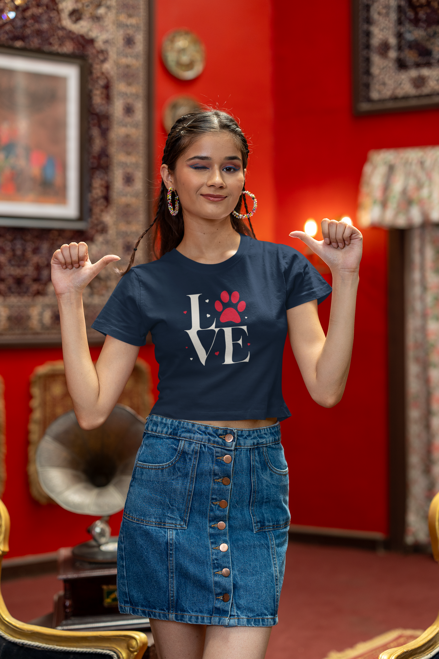 Trendy Dog Mom Crop Top