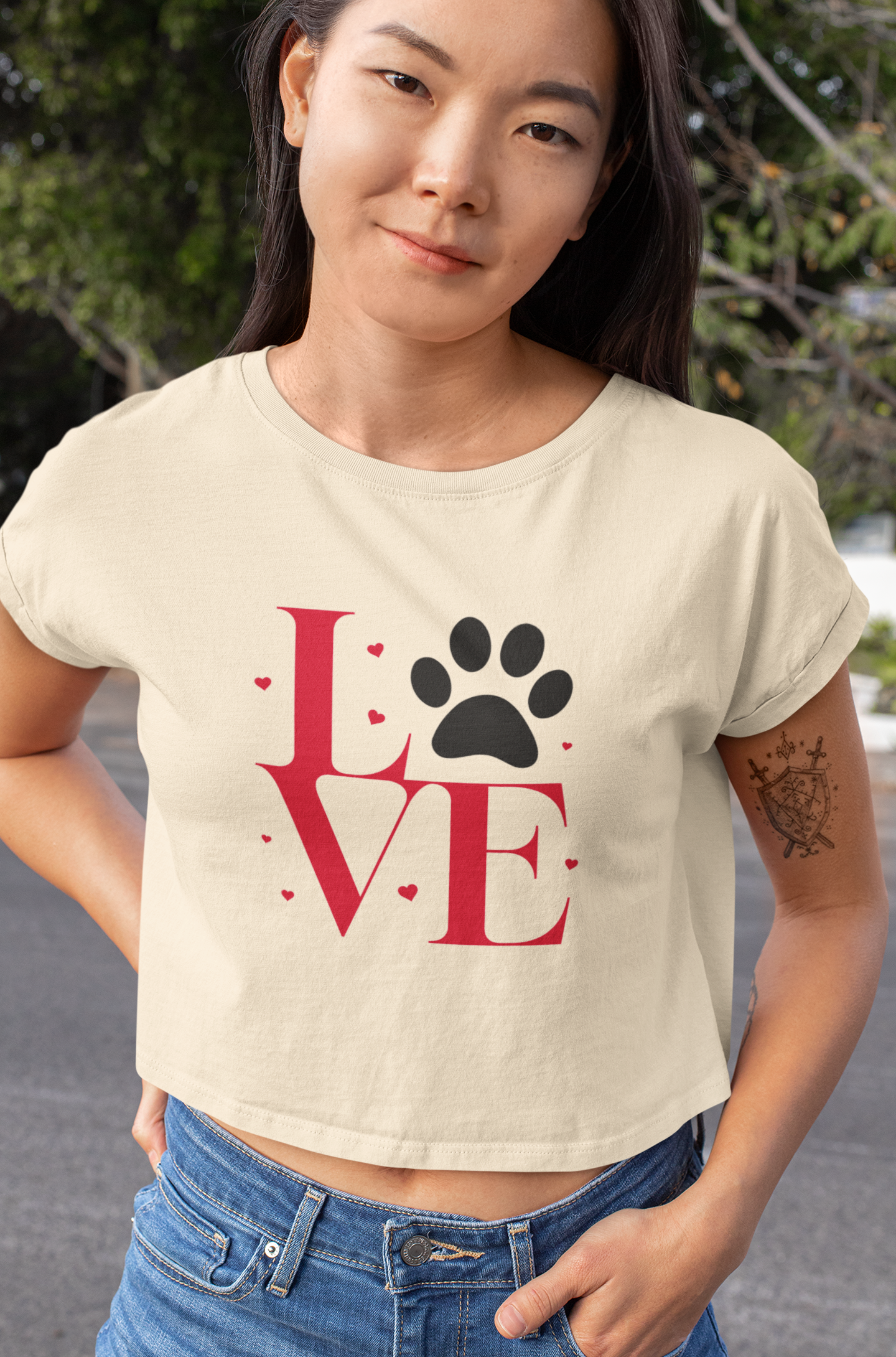 Trendy Dog Mom Crop Top