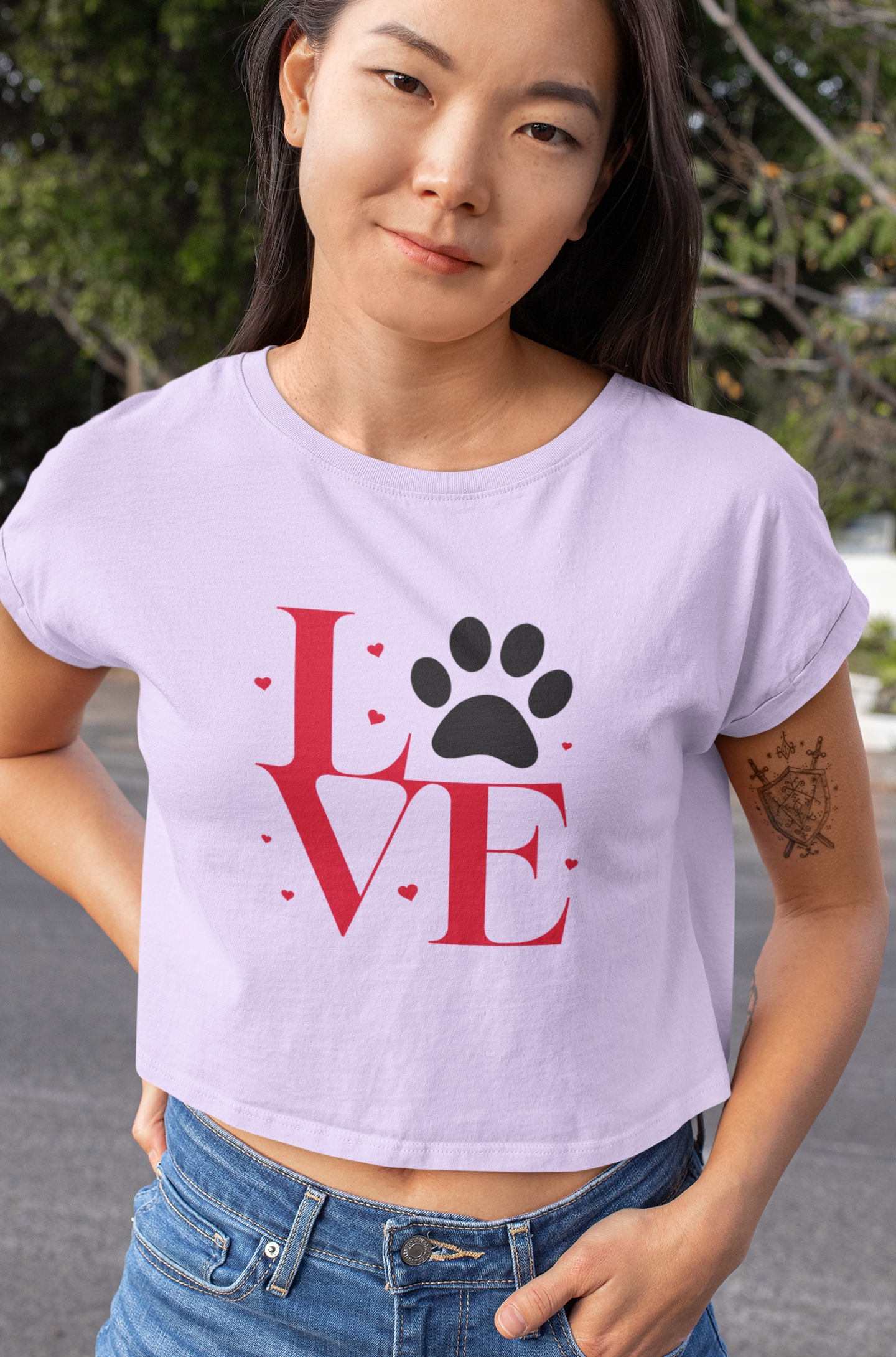 Trendy Dog Mom Crop Top