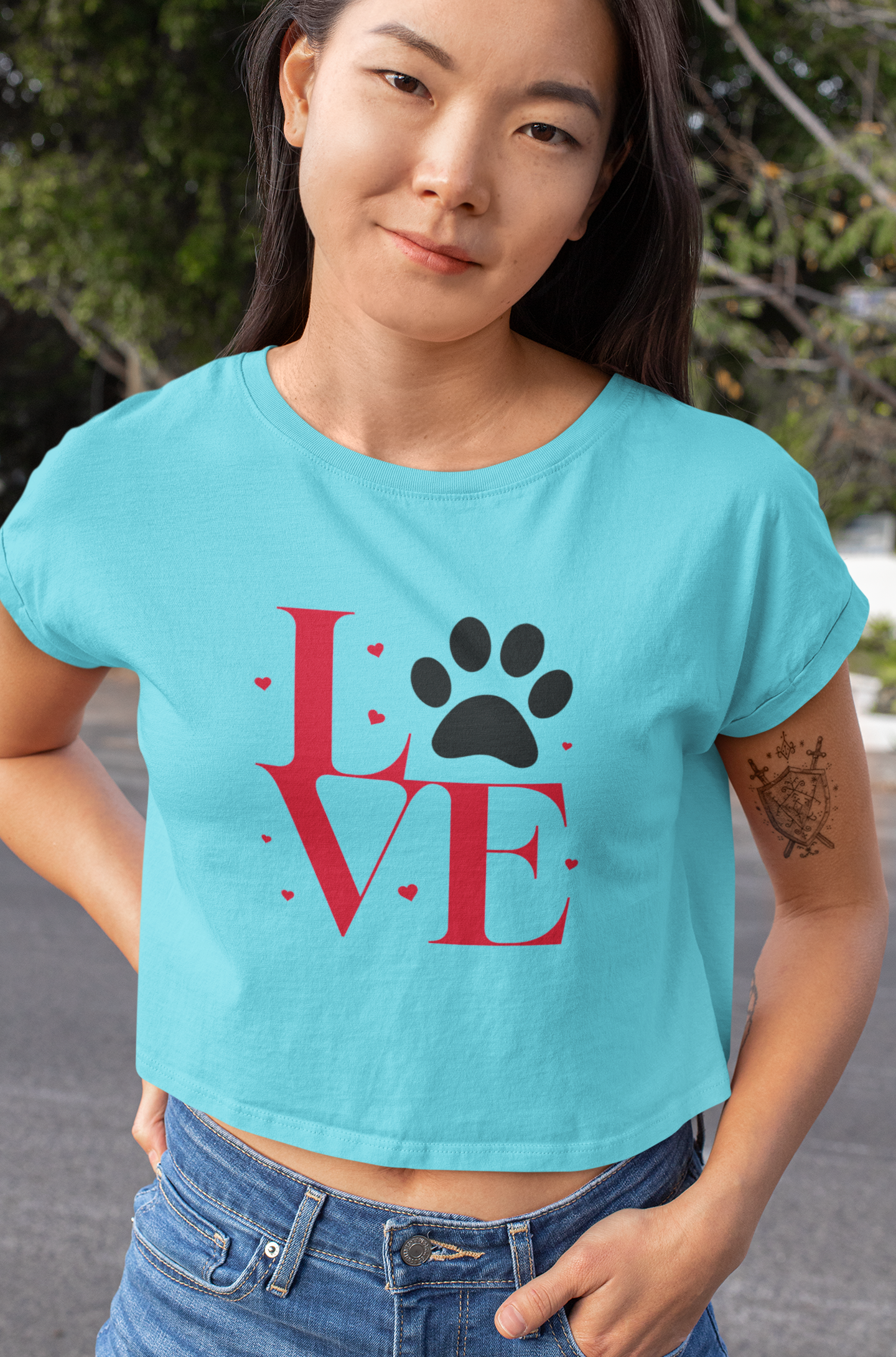 Trendy Dog Mom Crop Top