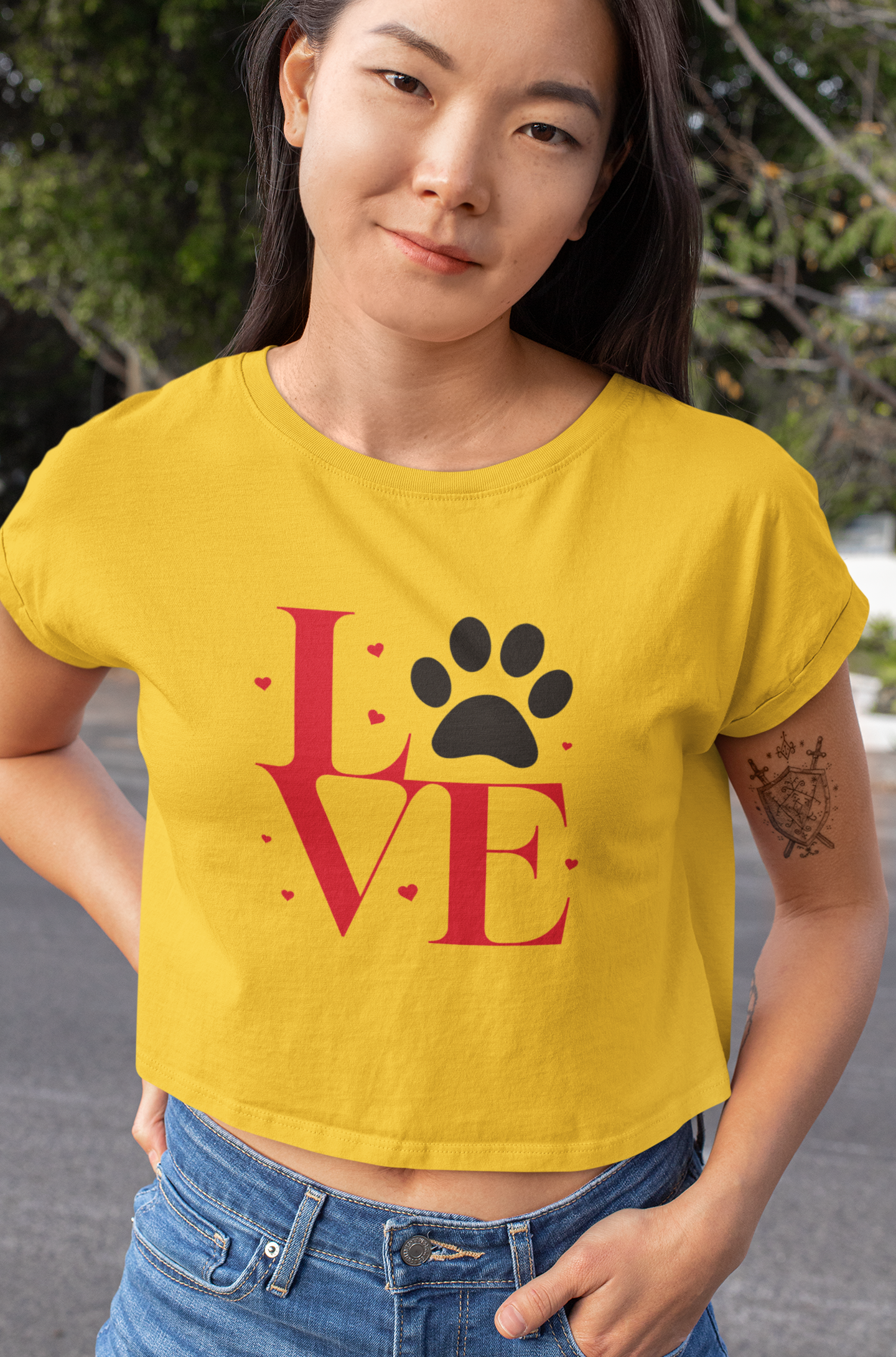 Trendy Dog Mom Crop Top
