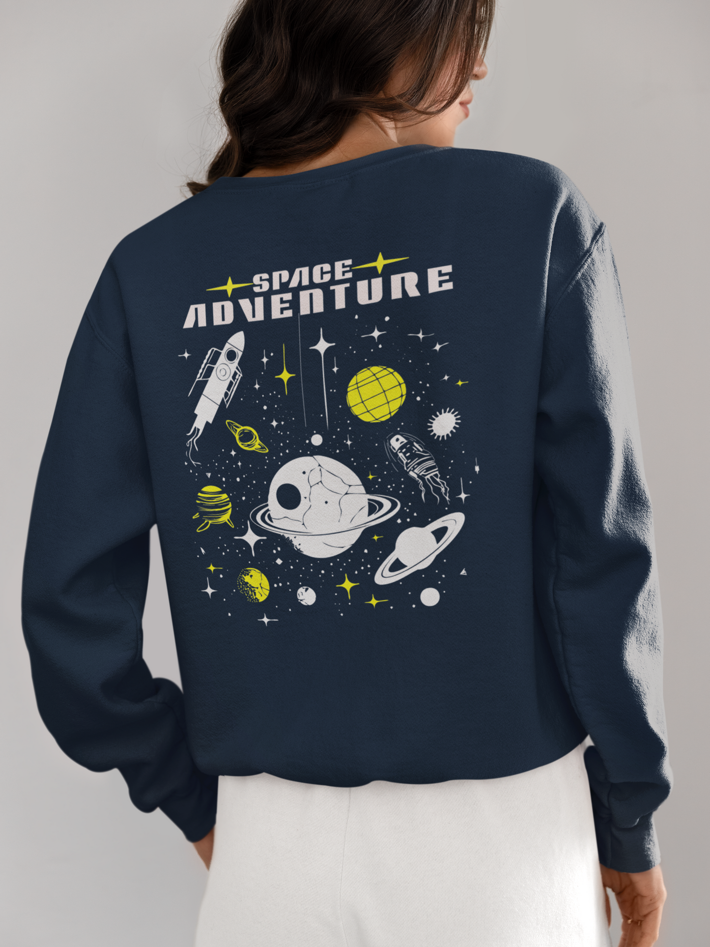 Space Adventure Graphic Unisex Sweatshirt