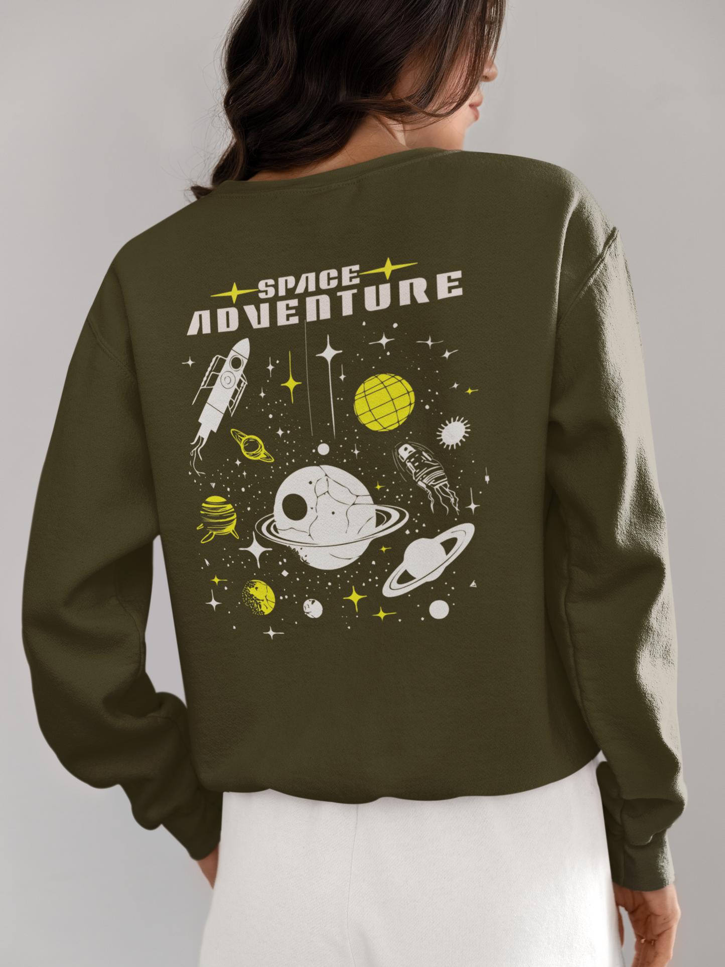 Space Adventure Graphic Unisex Sweatshirt