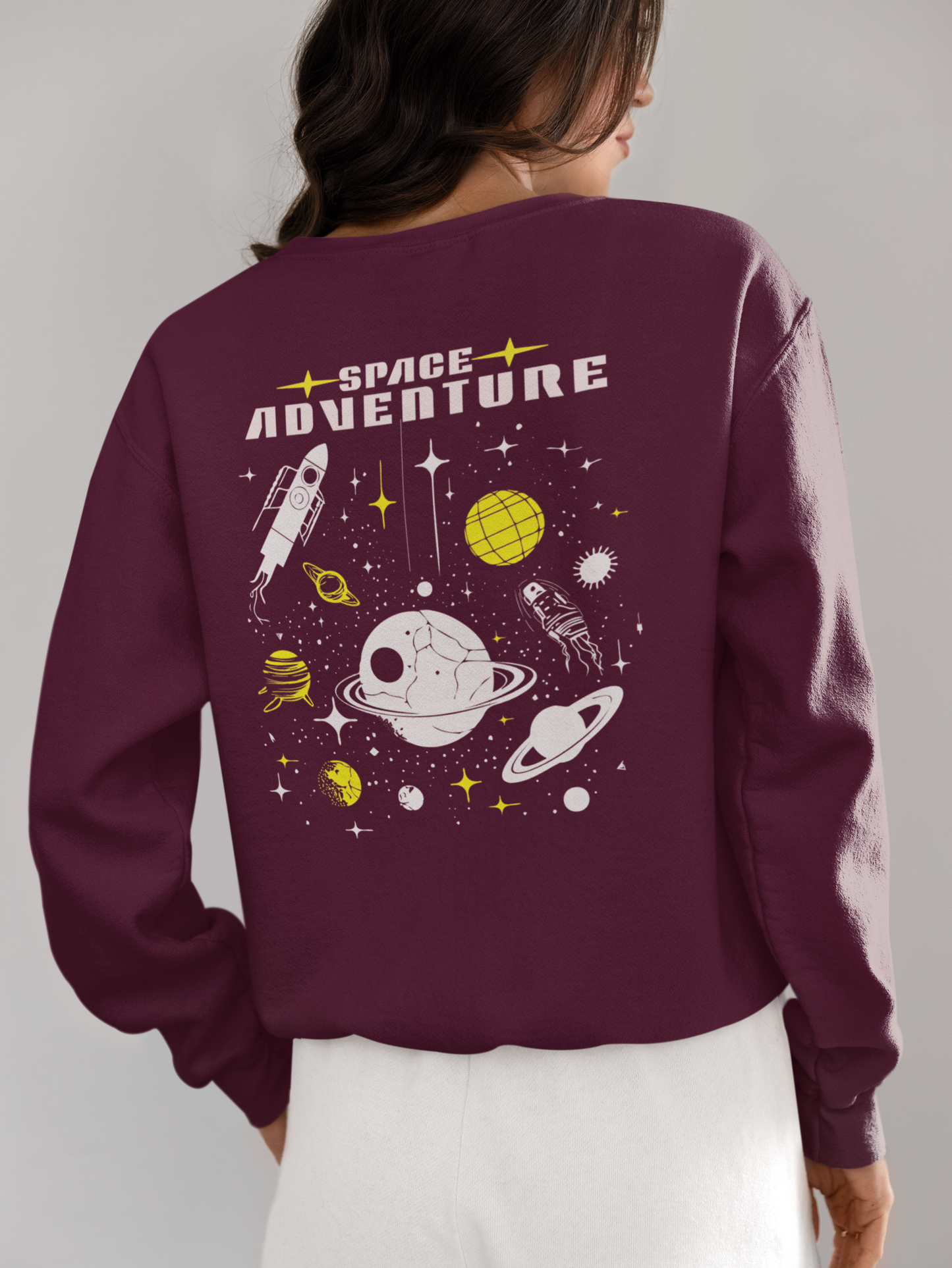Space Adventure Graphic Unisex Sweatshirt