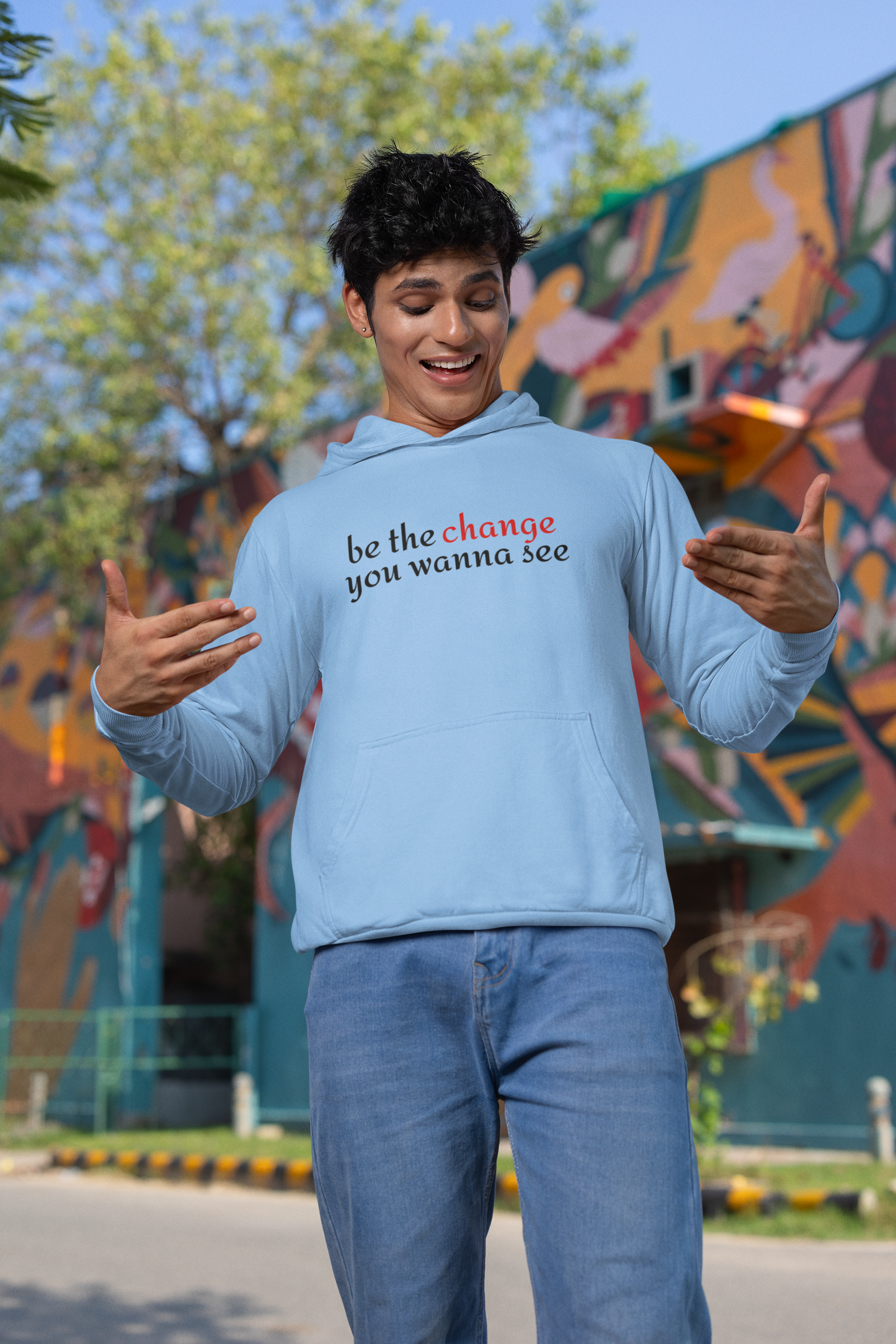 "Be The Change" Motivational Unisex Hoodie