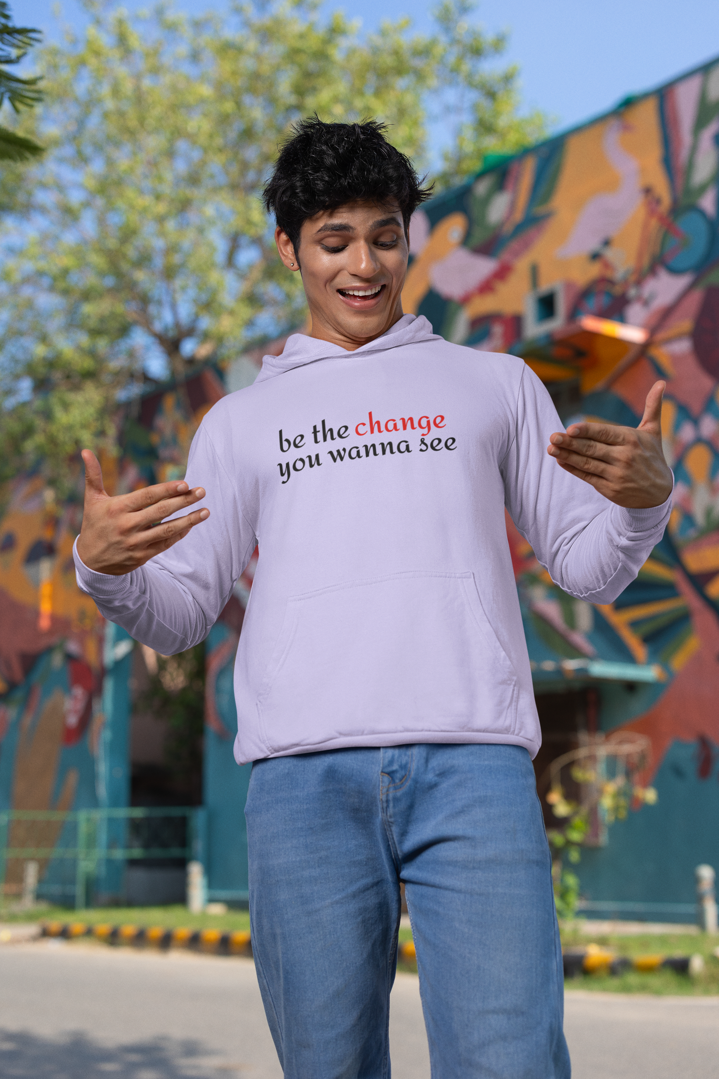 "Be The Change" Motivational Unisex Hoodie