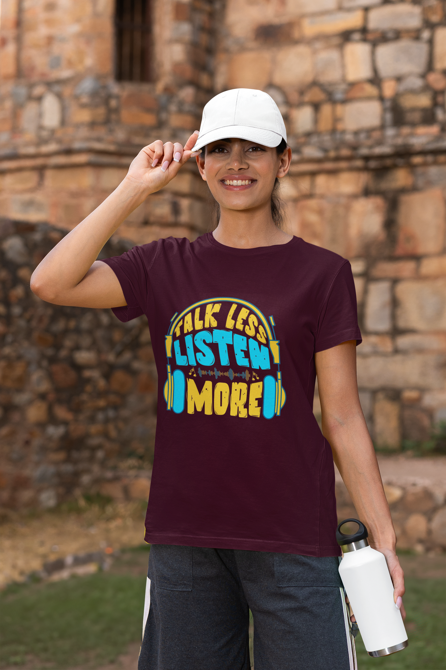 Talk Less, Listen More Women's Graphic Tee