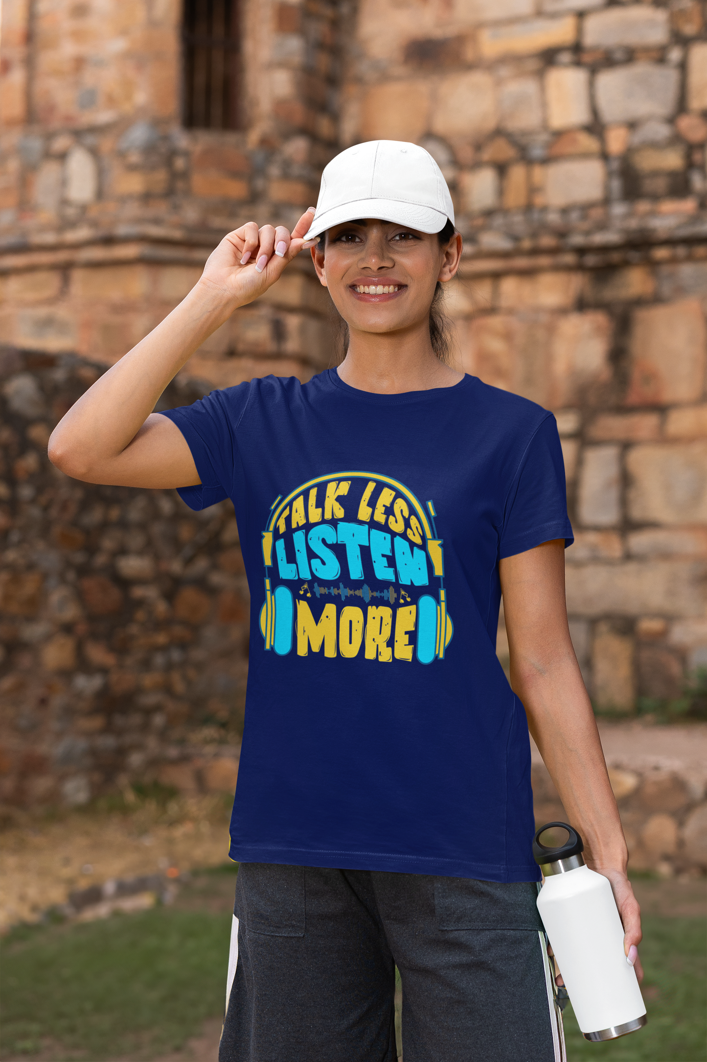 Talk Less, Listen More Women's Graphic Tee