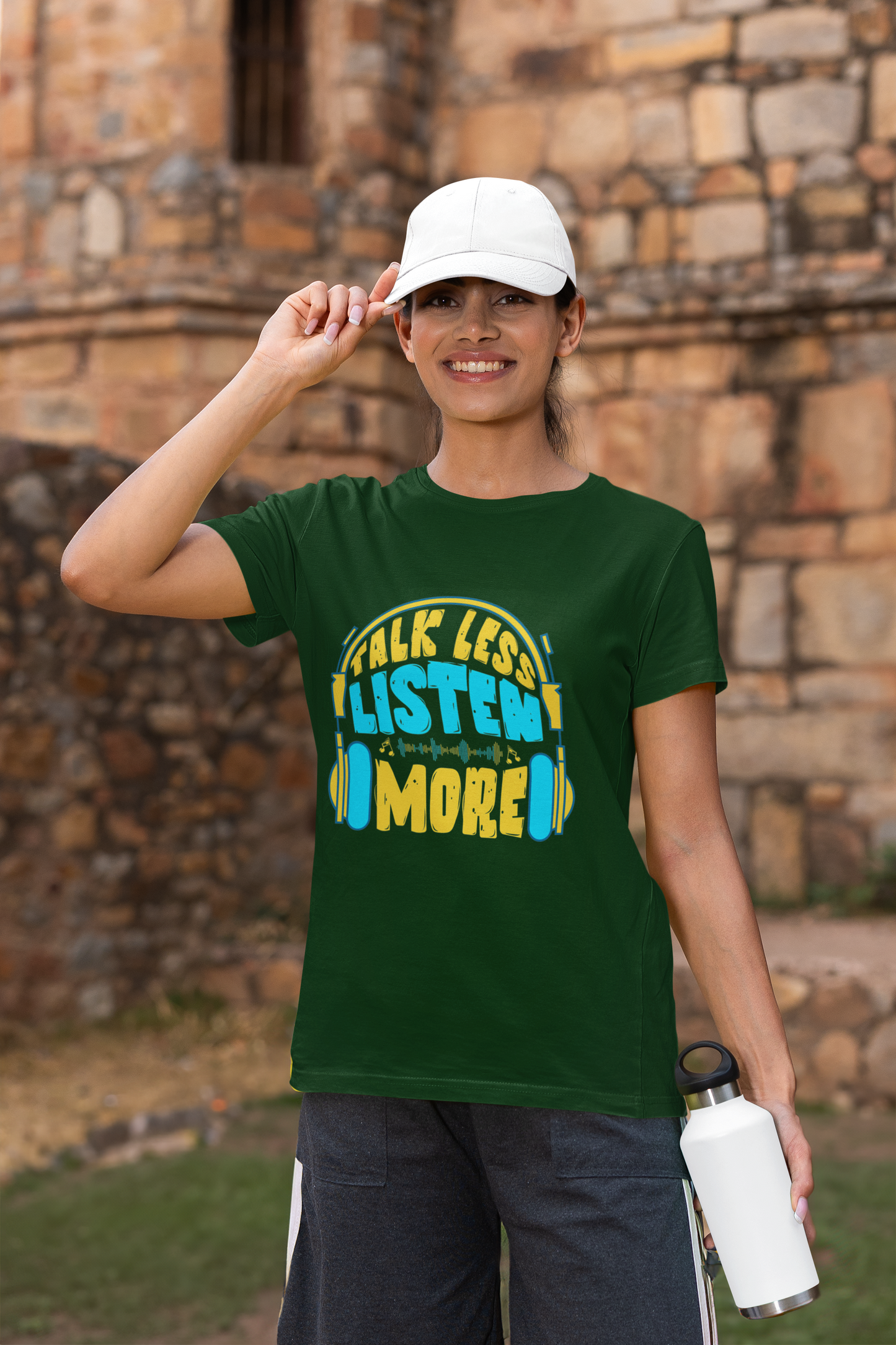 Talk Less, Listen More Women's Graphic Tee