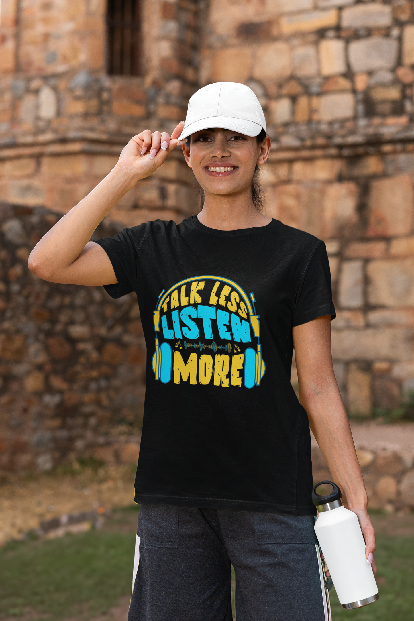 Talk Less, Listen More Women's Graphic Tee