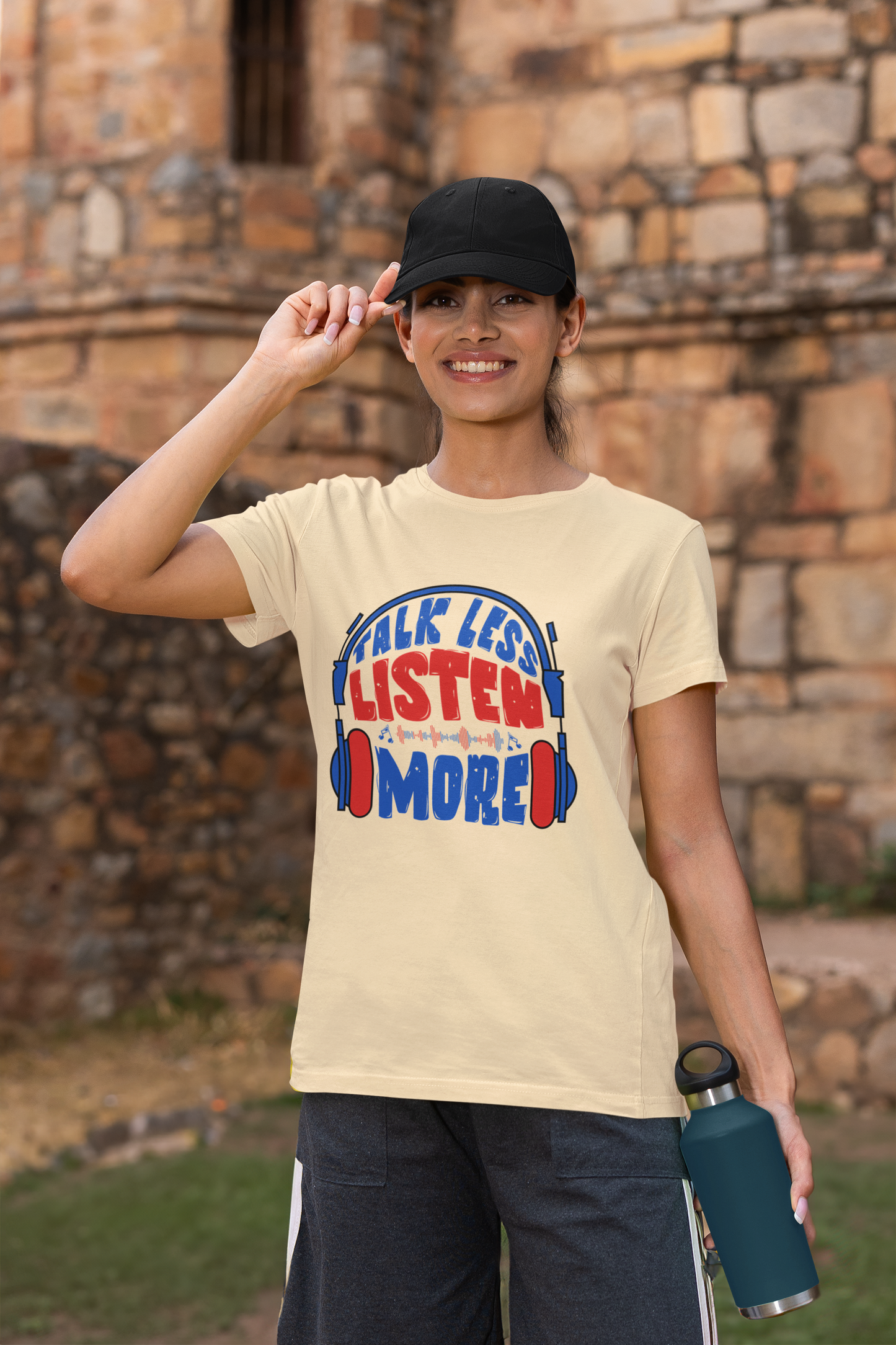 Talk Less, Listen More Women's Graphic Tee