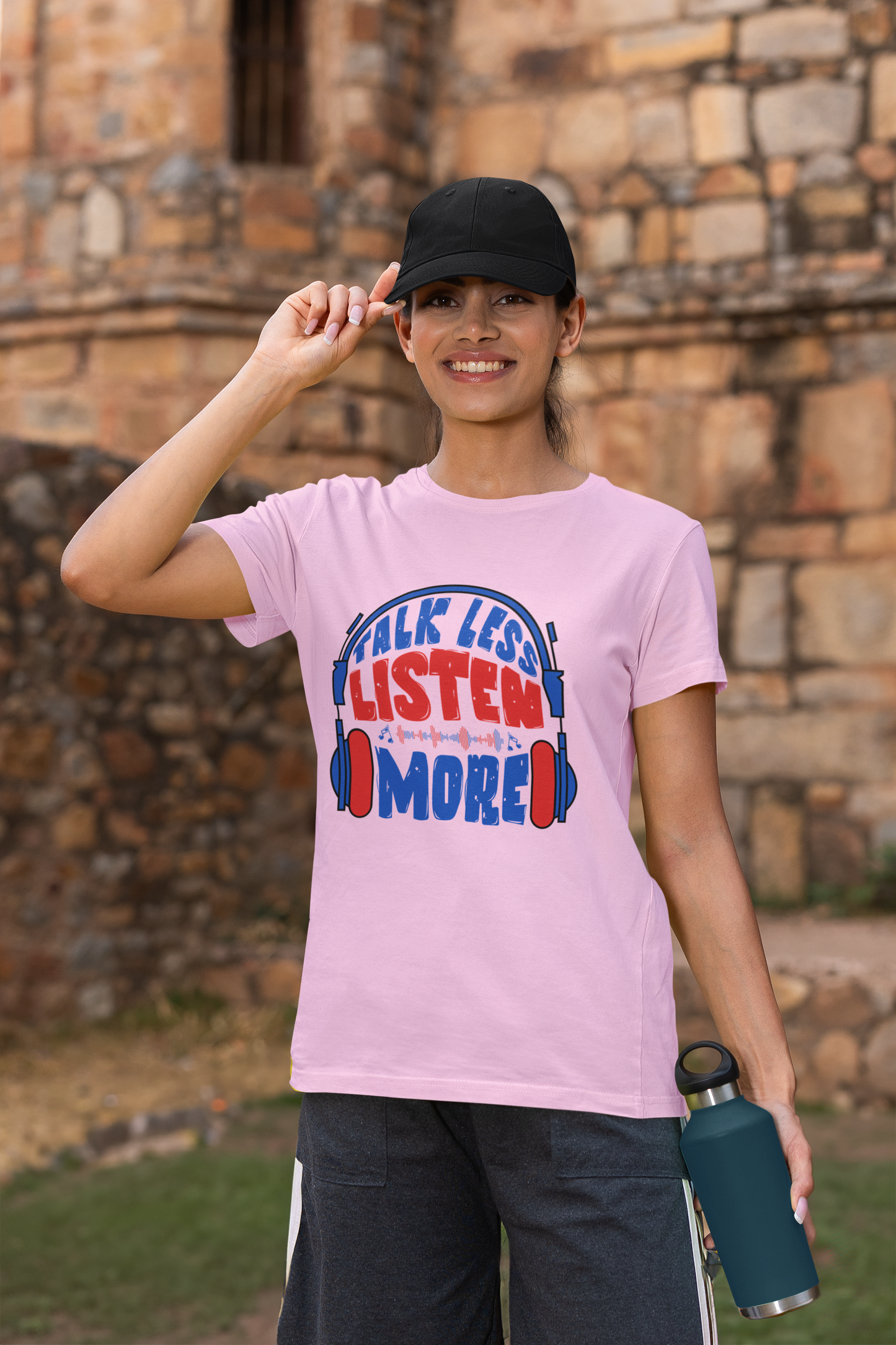Talk Less, Listen More Women's Graphic Tee