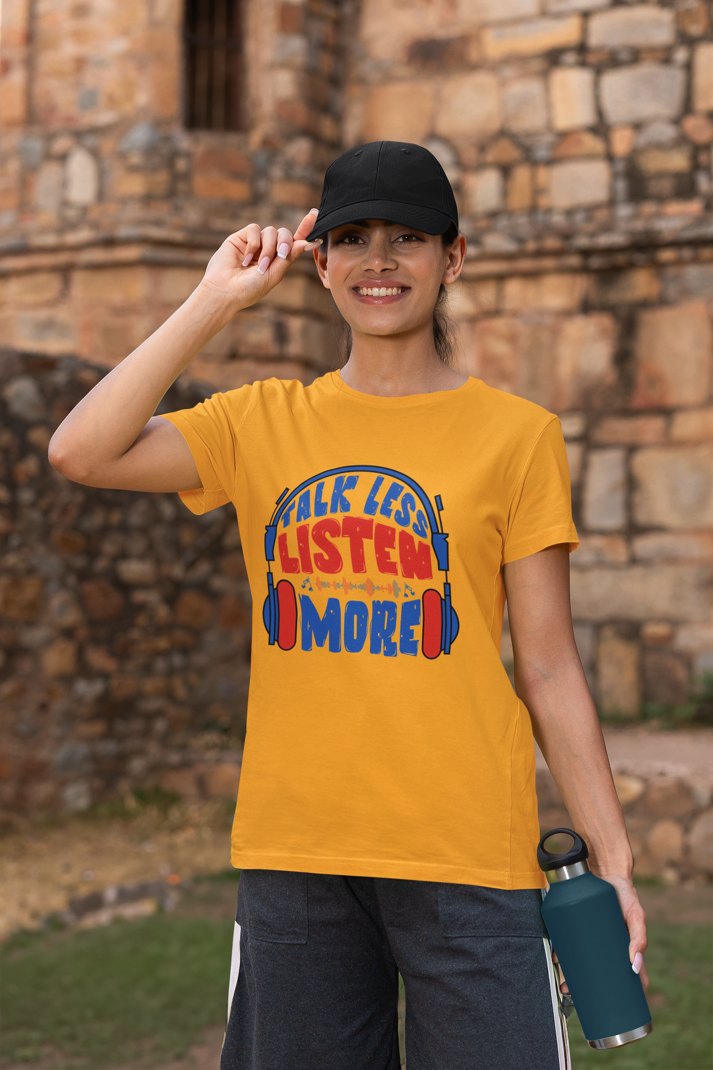 Talk Less, Listen More Women's Graphic Tee