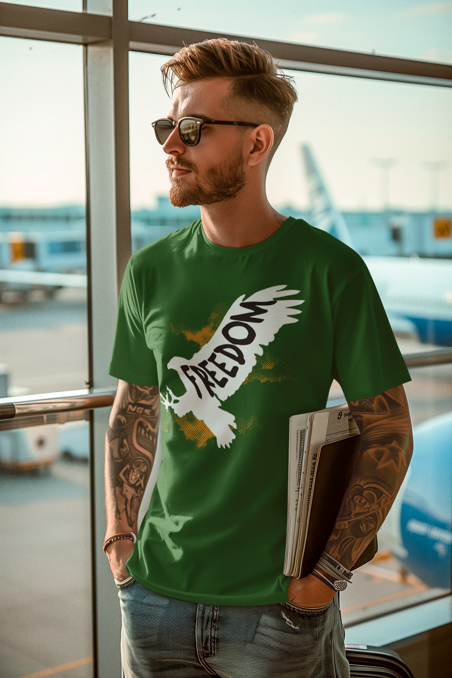 Freedom Eagle Graphic Men's T-Shirt