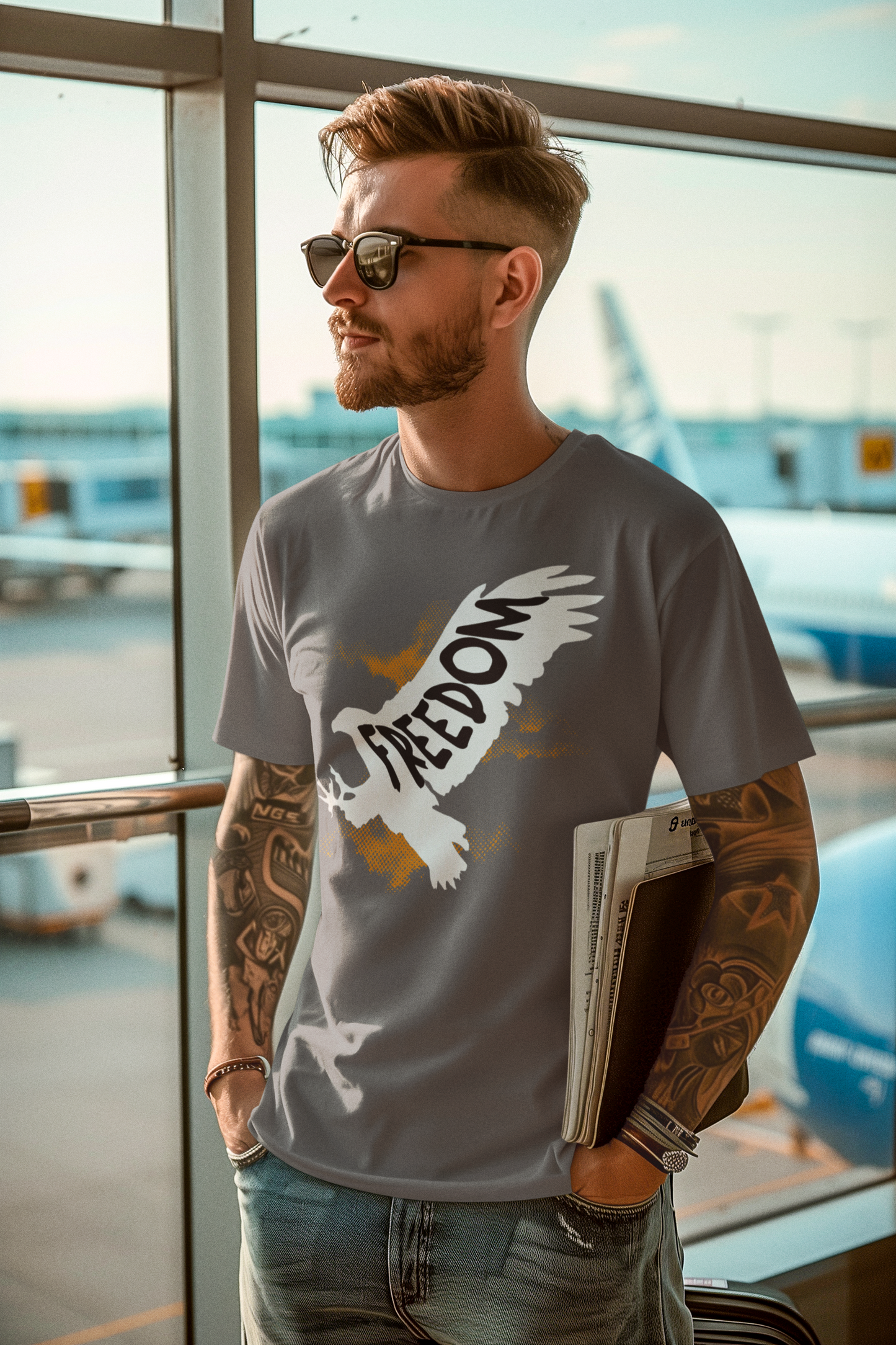 Freedom Eagle Graphic Men's T-Shirt