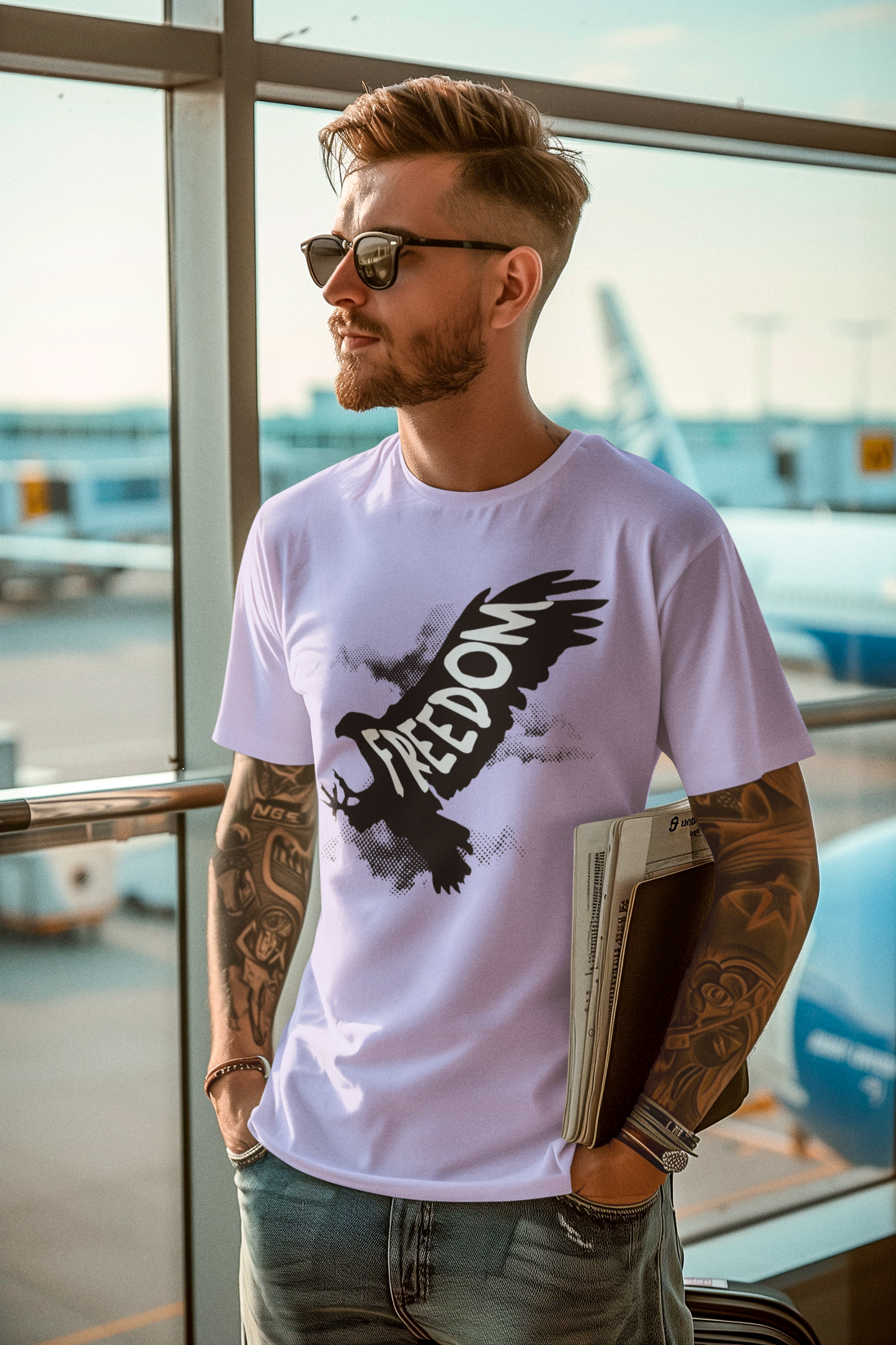 Freedom Eagle Graphic Men's T-Shirt