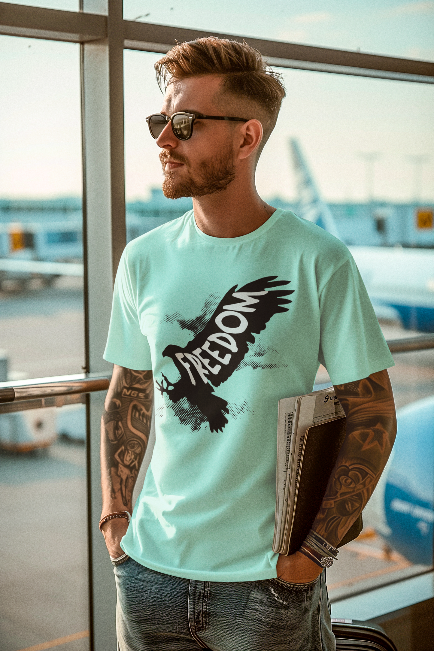 Freedom Eagle Graphic Men's T-Shirt
