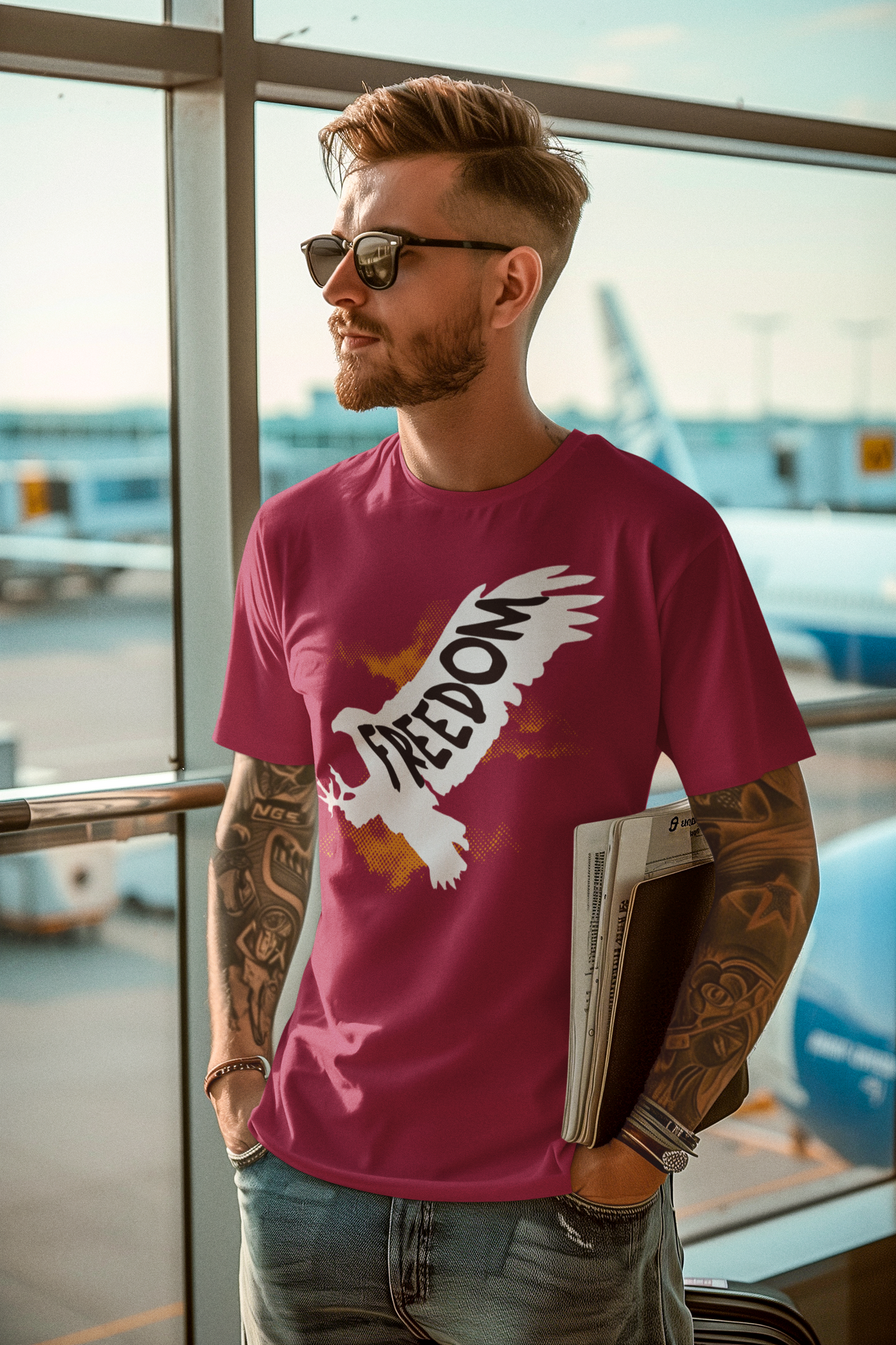 Freedom Eagle Graphic Men's T-Shirt