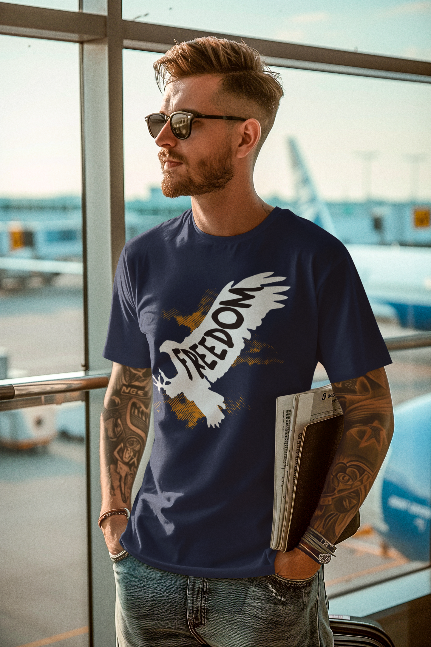 Freedom Eagle Graphic Men's T-Shirt