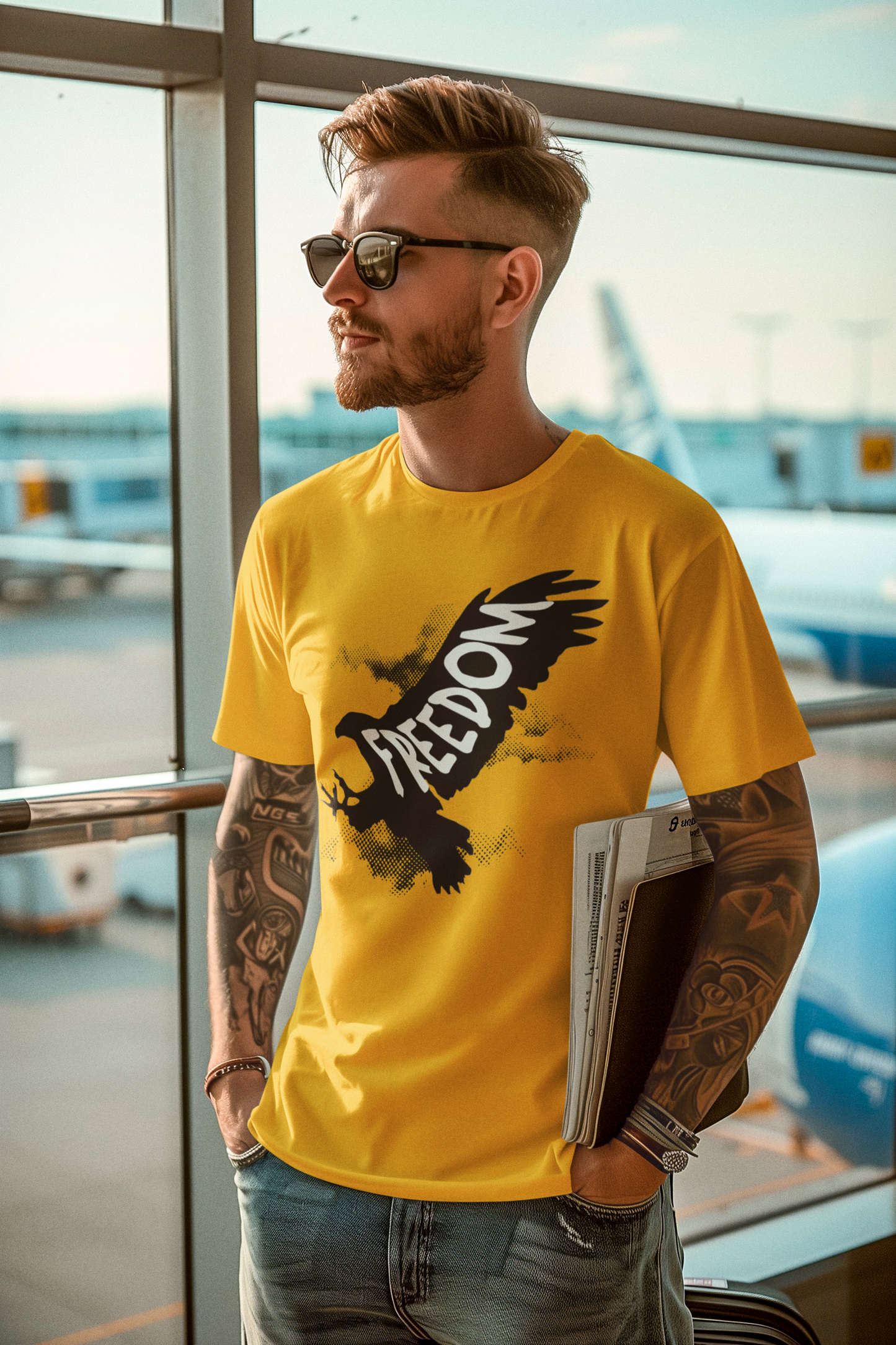 Freedom Eagle Graphic Men's T-Shirt
