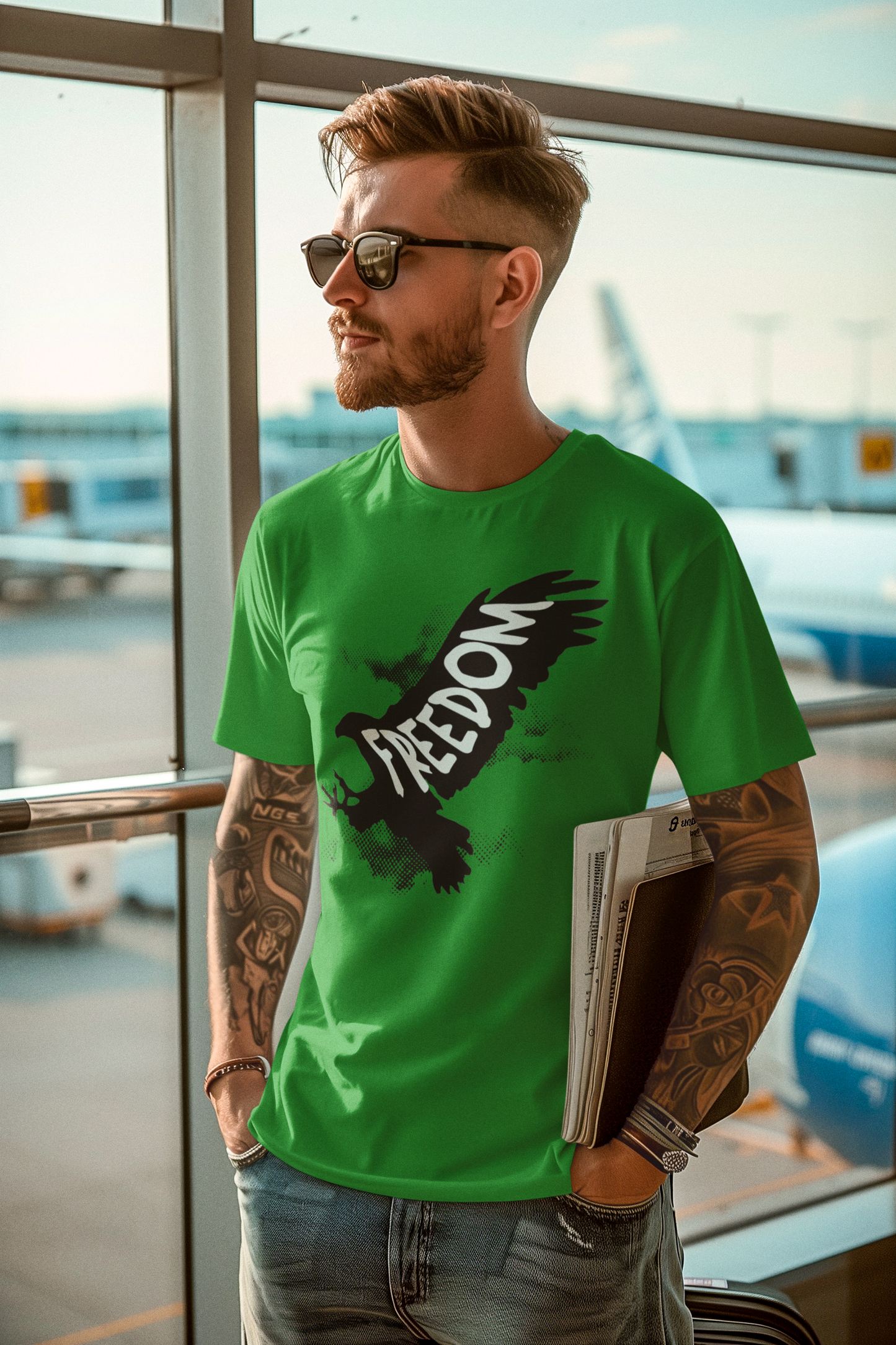 Freedom Eagle Graphic Men's T-Shirt