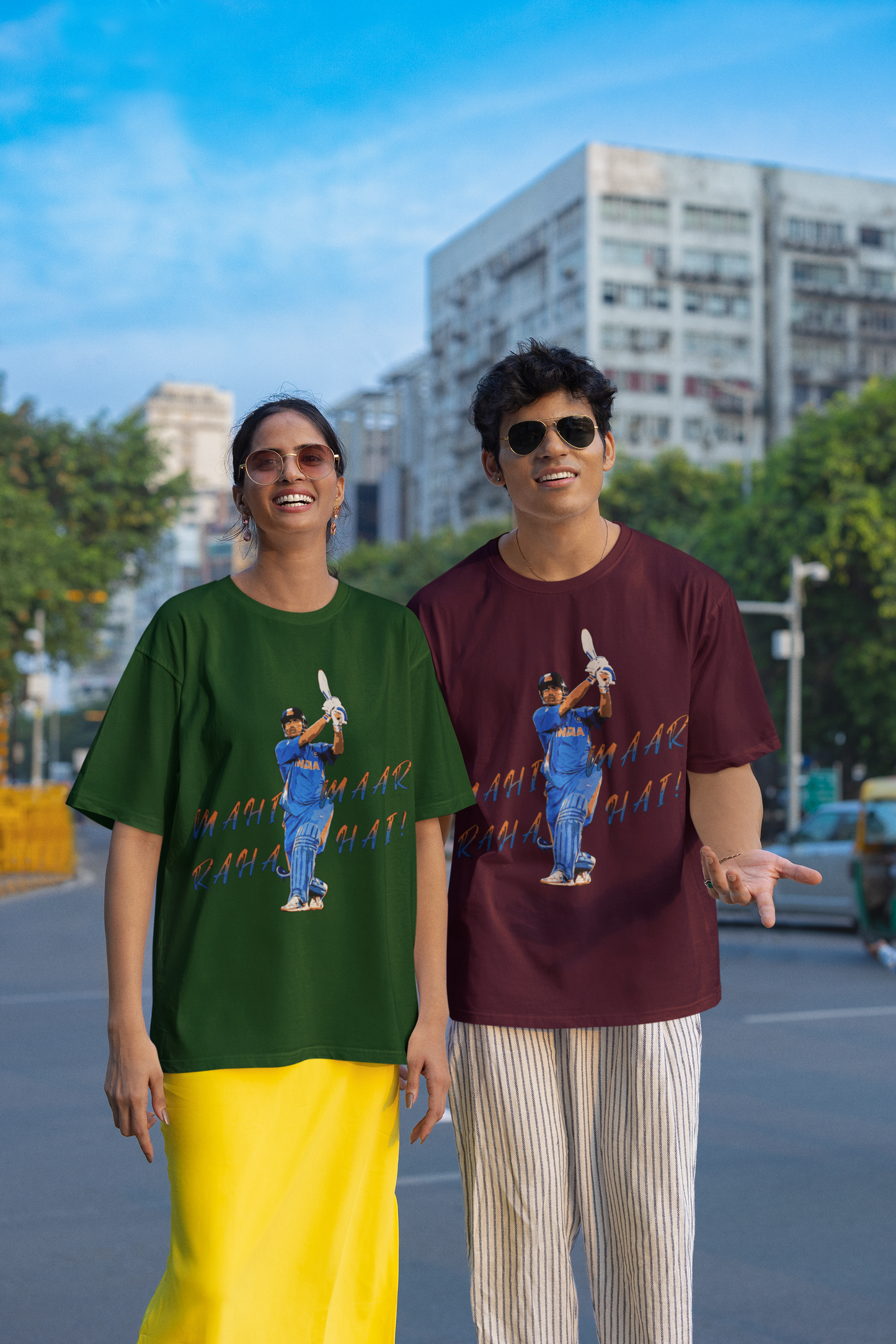 Dhoni WC 2011 Winning Shot Unisex Oversized Tee