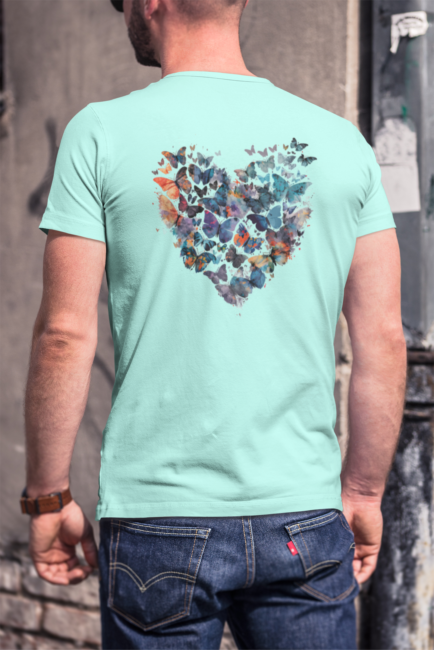 Butterfly Heart Men's T-Shirt