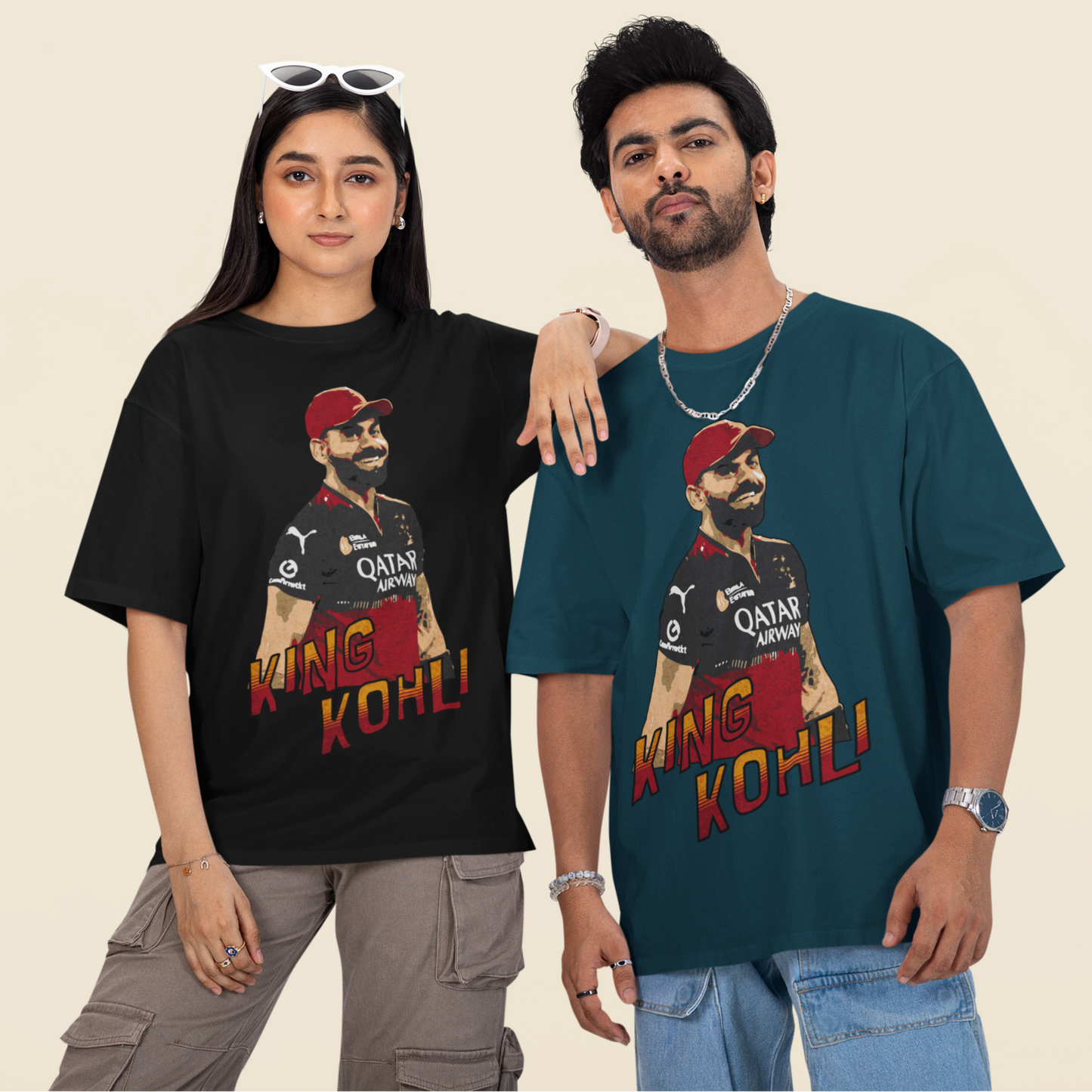 Oversized King Kohli Cricket Unisex T-Shirt