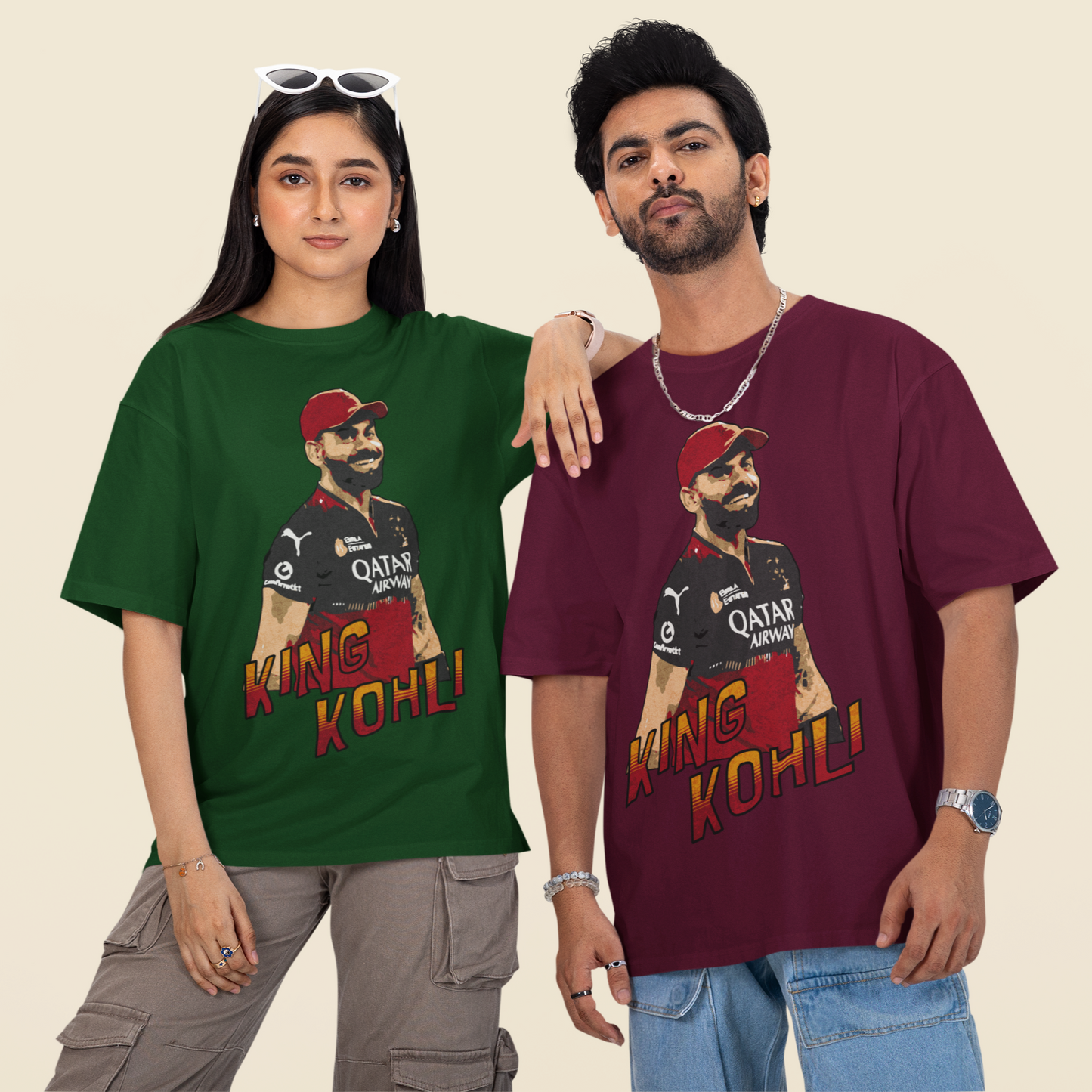 Oversized King Kohli Cricket Unisex T-Shirt
