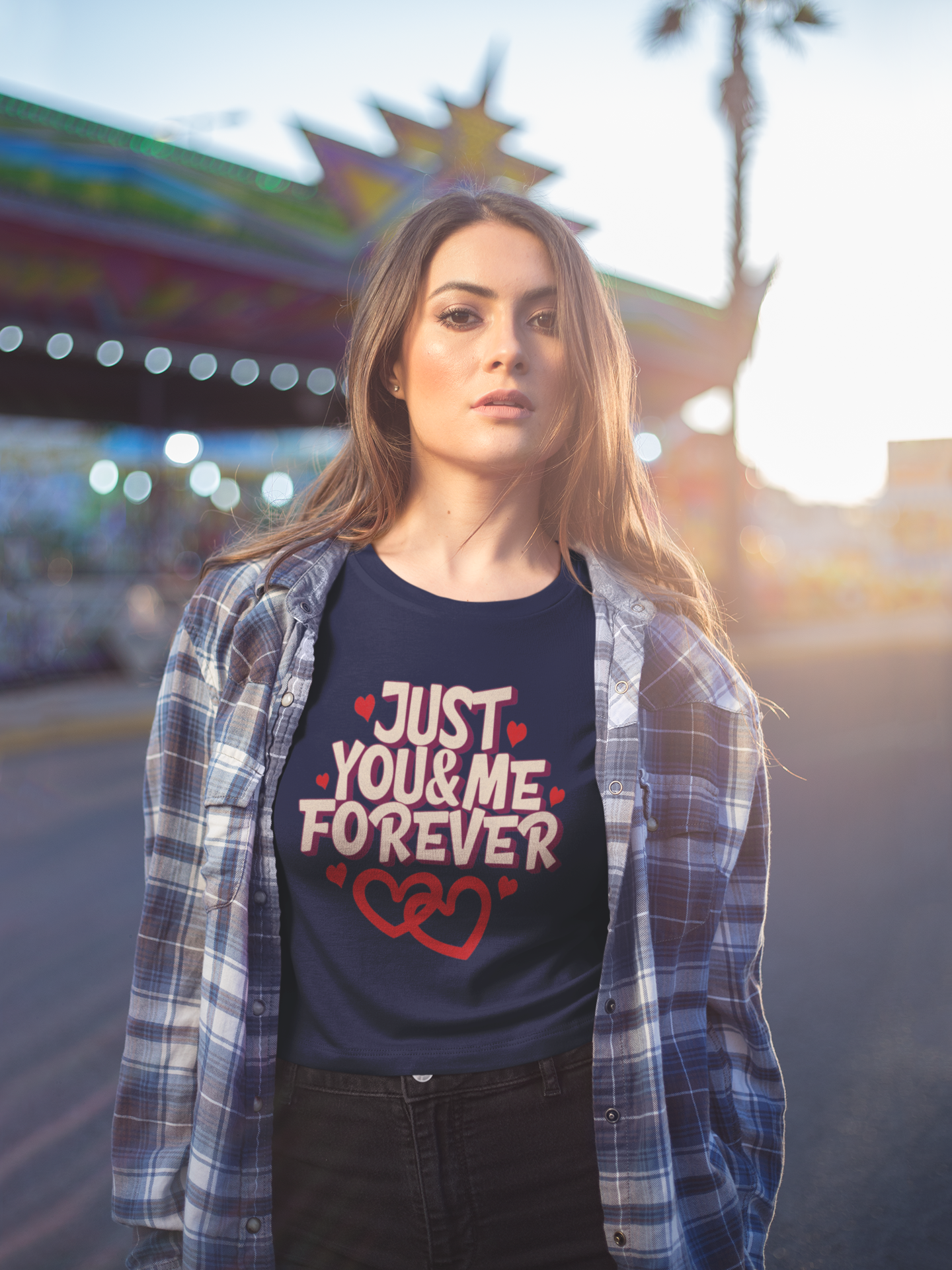 Just You & Me Forever - Women's Valentine's Crop Top