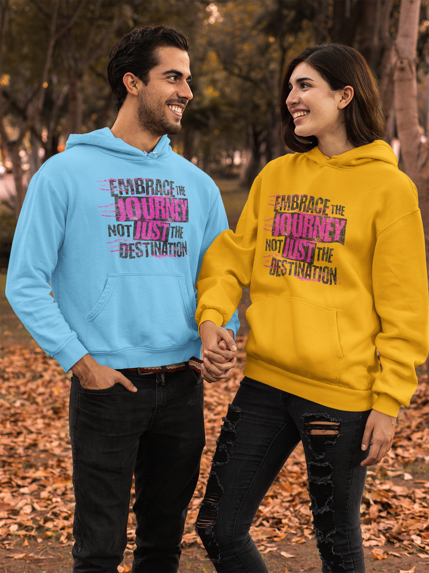 Baby Blue and Mustard Yellow Hoodie