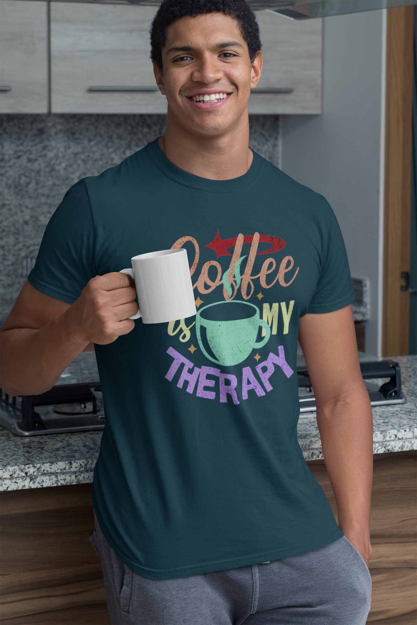 Coffee is My Therapy Men's T-Shirt
