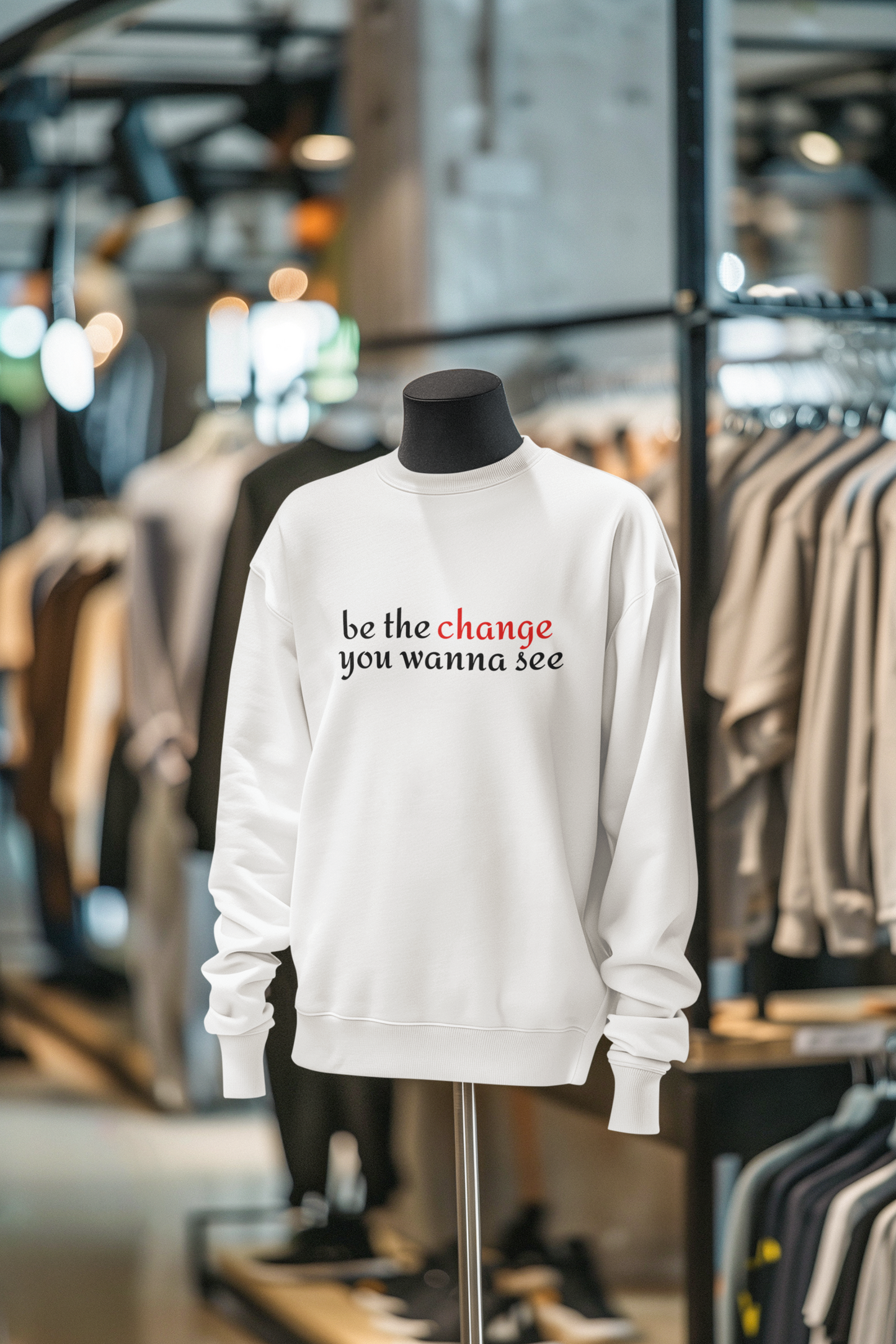 "Be The Change" Inspirational Unisex Sweatshirt