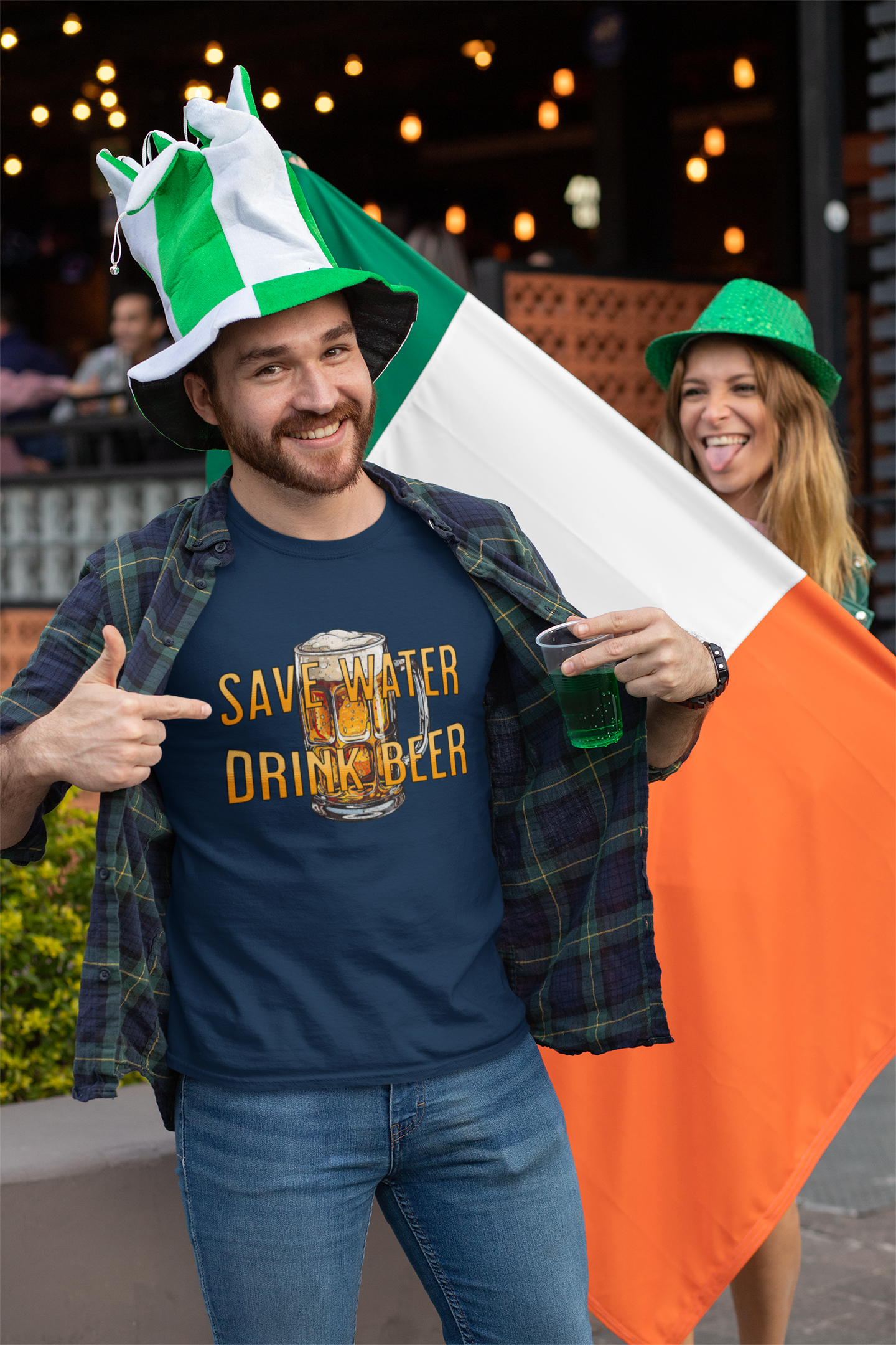 Save Water Drink Beer Funny Men's T-Shirt