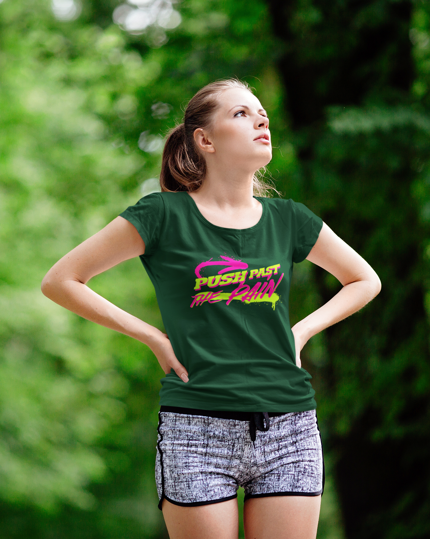 Push Past The Pain Women's T-Shirt | Motivational Gym Tee for Women | Casual Wear