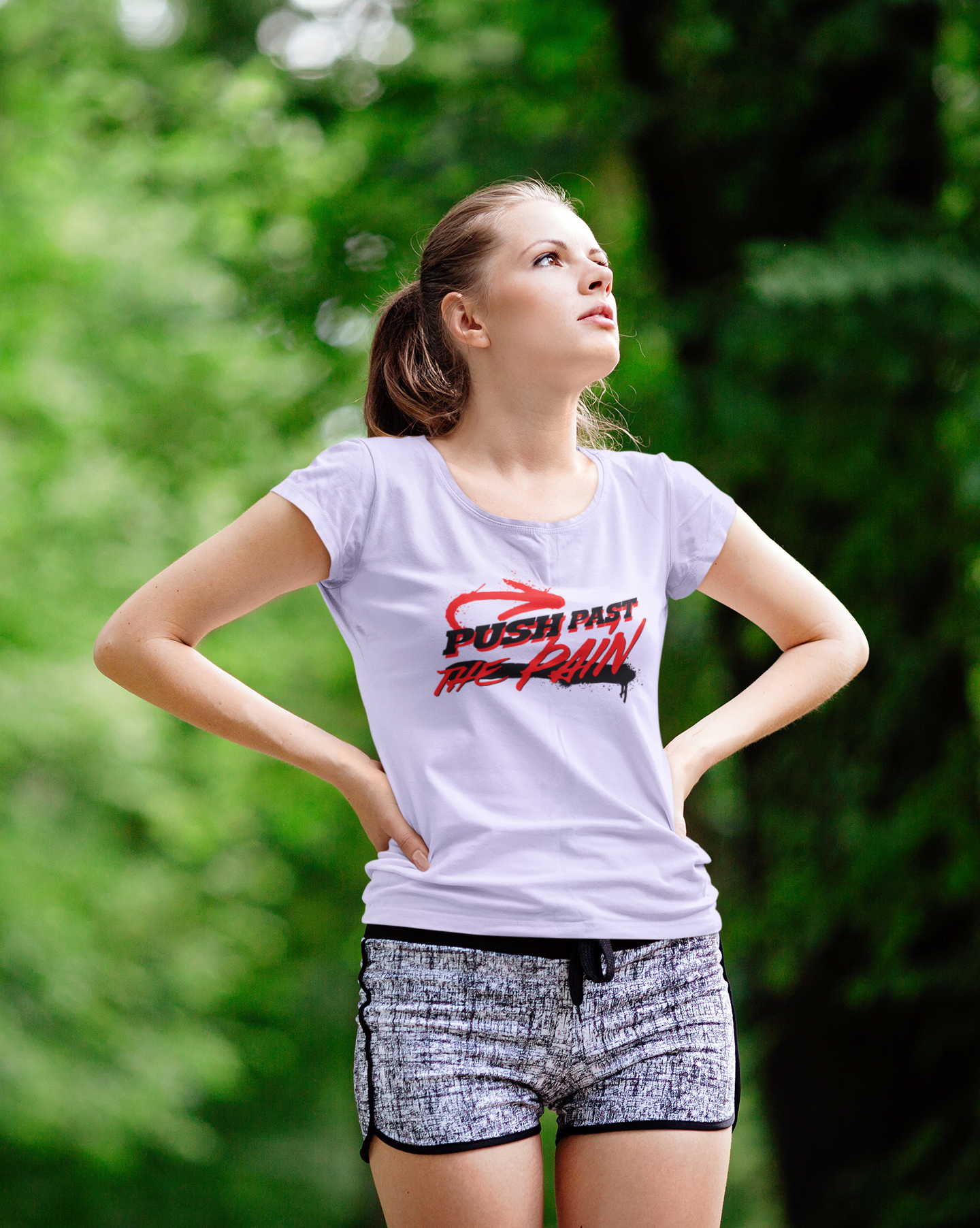 Push Past The Pain Women's T-Shirt | Motivational Gym Tee for Women | Casual Wear