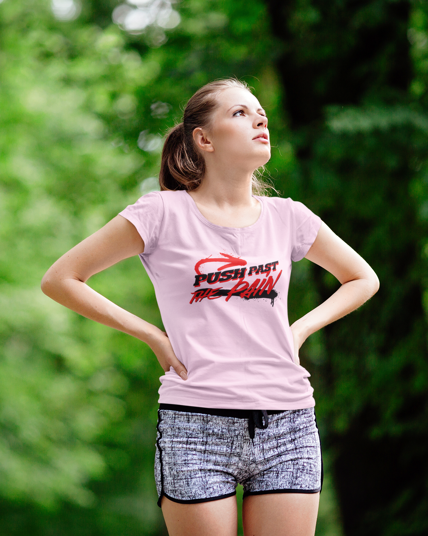 Push Past The Pain Women's T-Shirt | Motivational Gym Tee for Women | Casual Wear