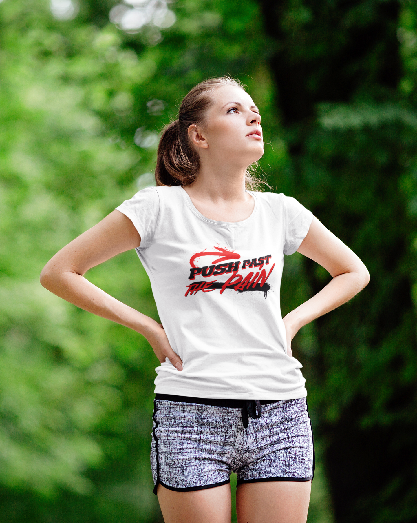 Push Past The Pain Women's T-Shirt | Motivational Gym Tee for Women | Casual Wear
