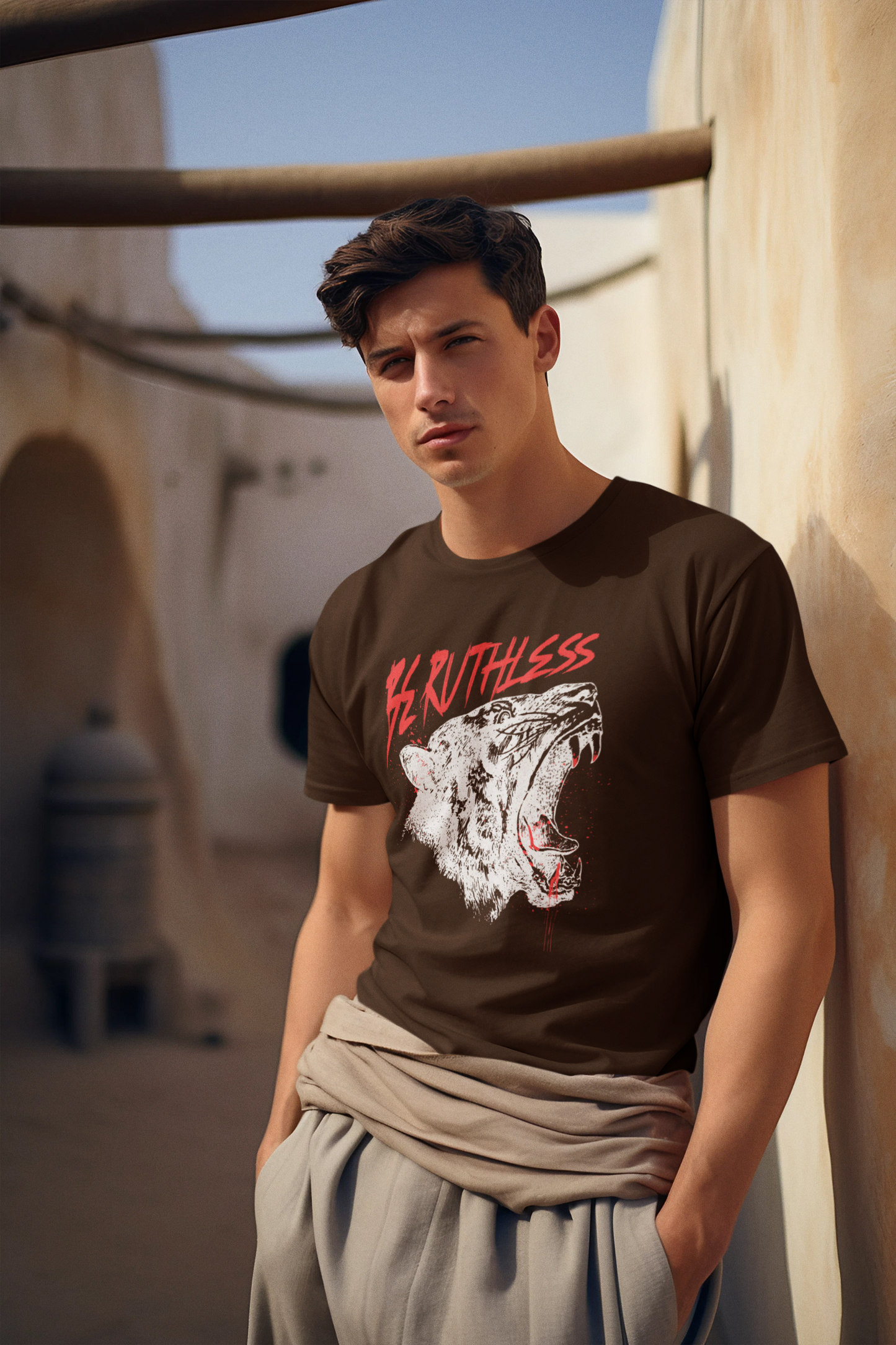 Be Ruthless Tiger Graphic Men's T-Shirt