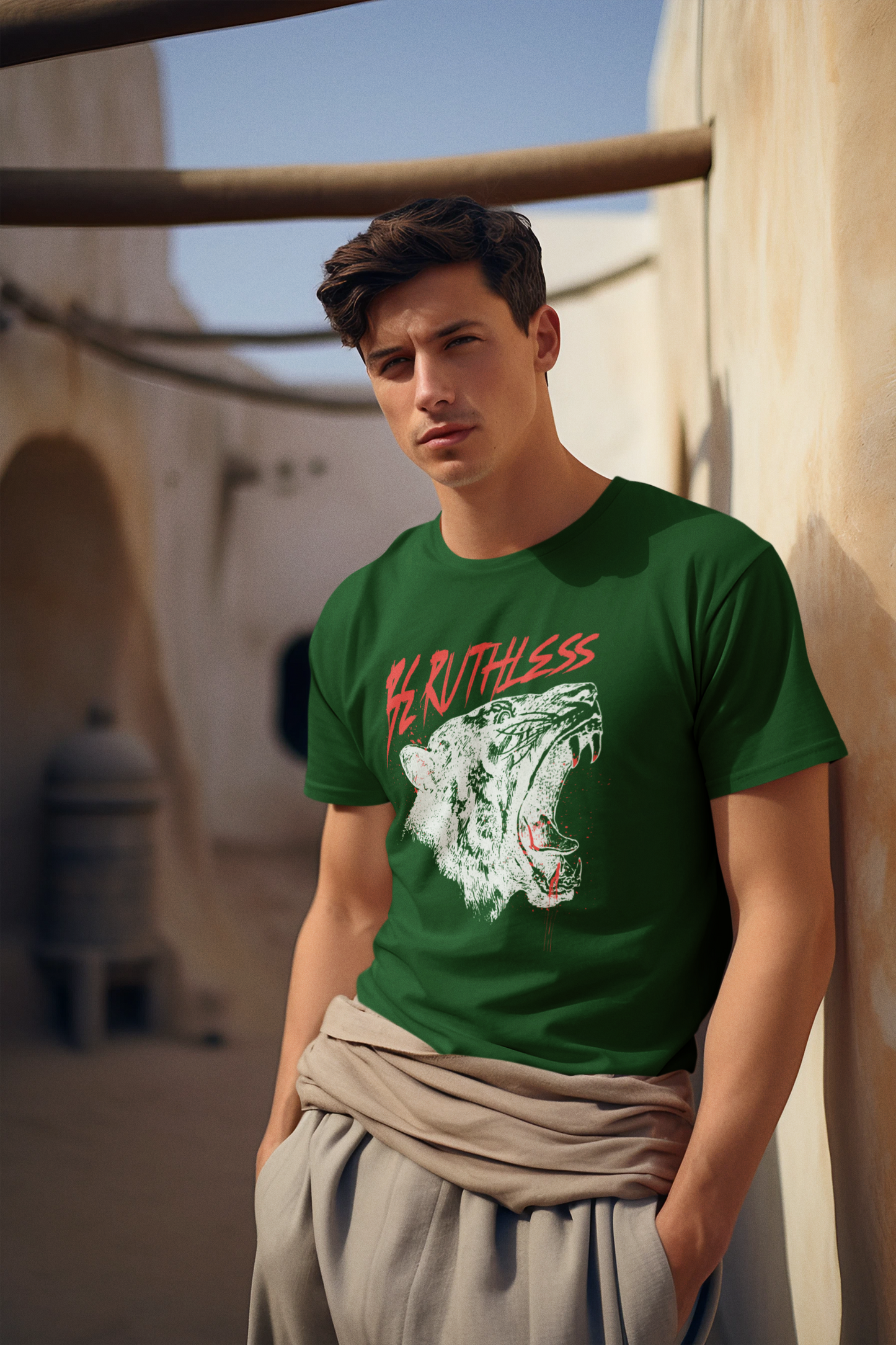 Be Ruthless Tiger Graphic Men's T-Shirt